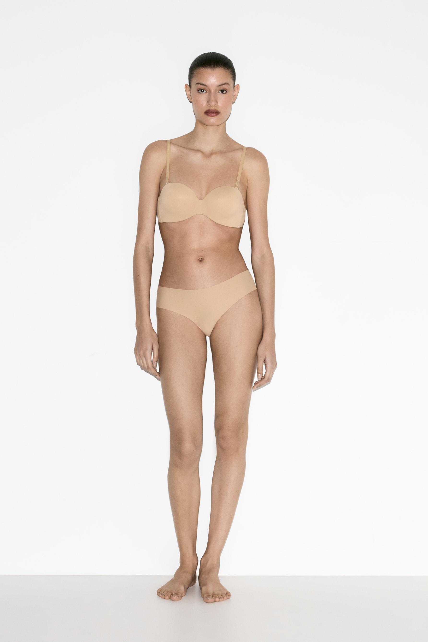Bandeau push-up bra — PALE PINK