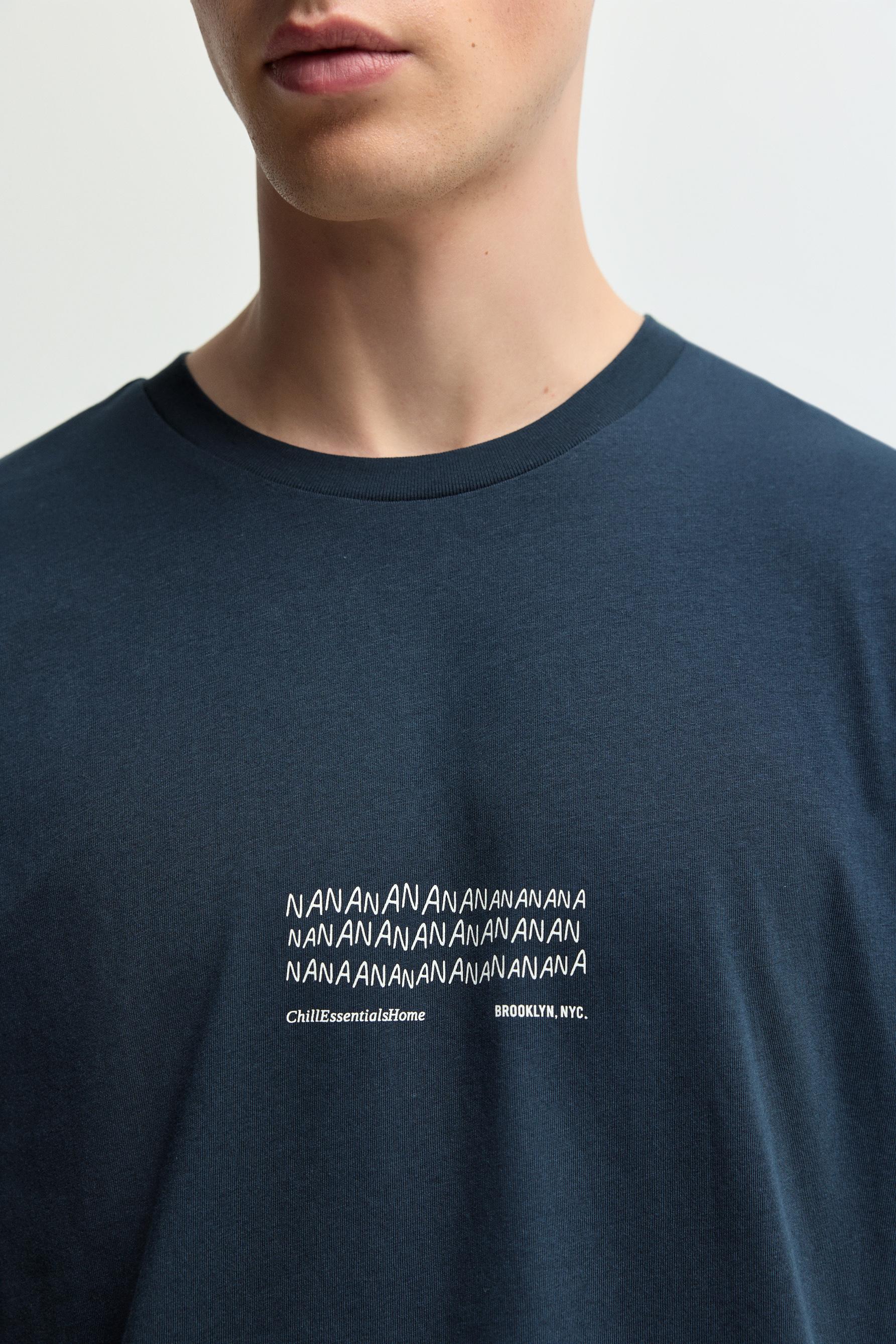 Short slogan pyjamas — OCEAN BLUE