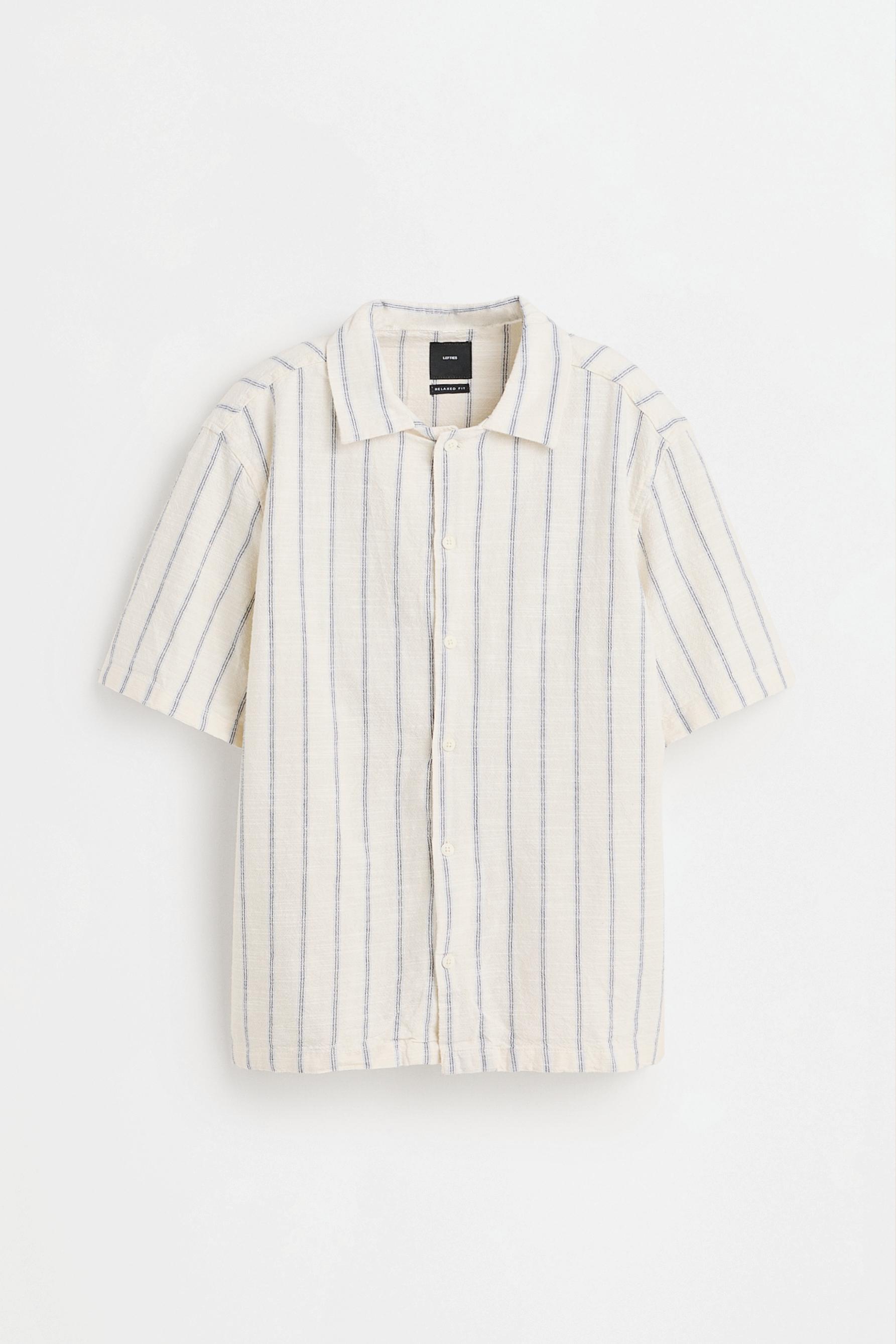 Textured striped shirt — OFF WHITE