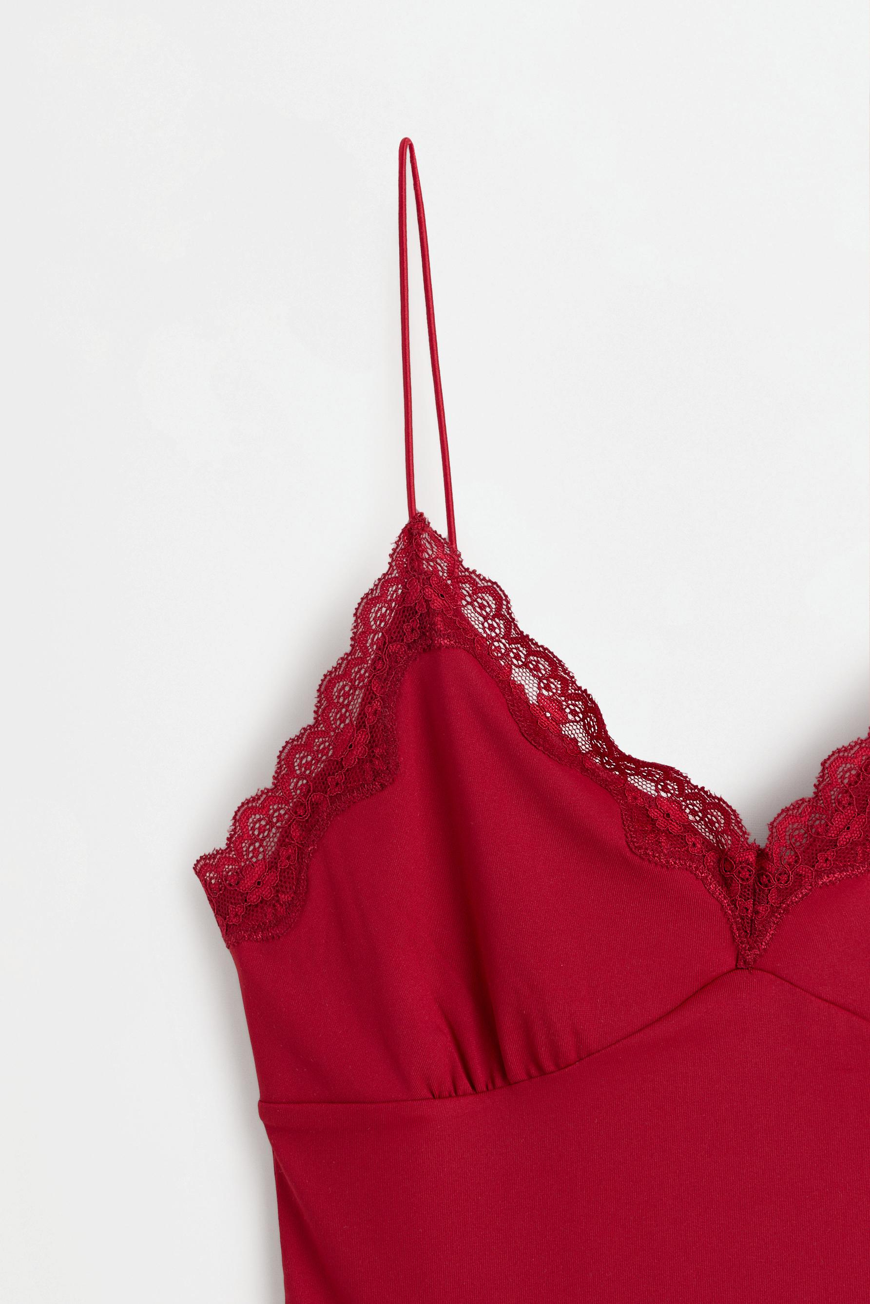 Lace camisole — RED