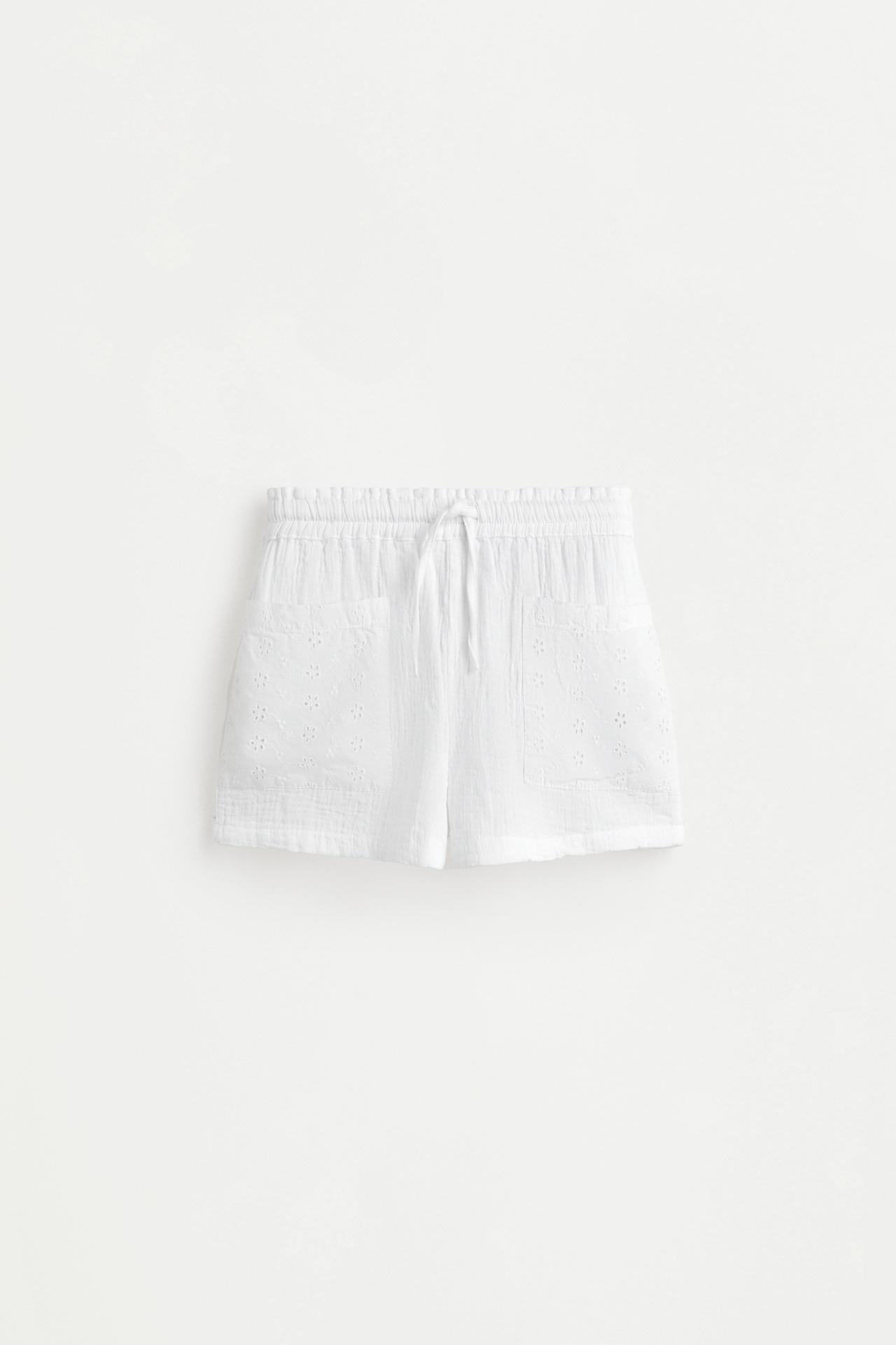 Double gauze shorts with pockets — OFF WHITE