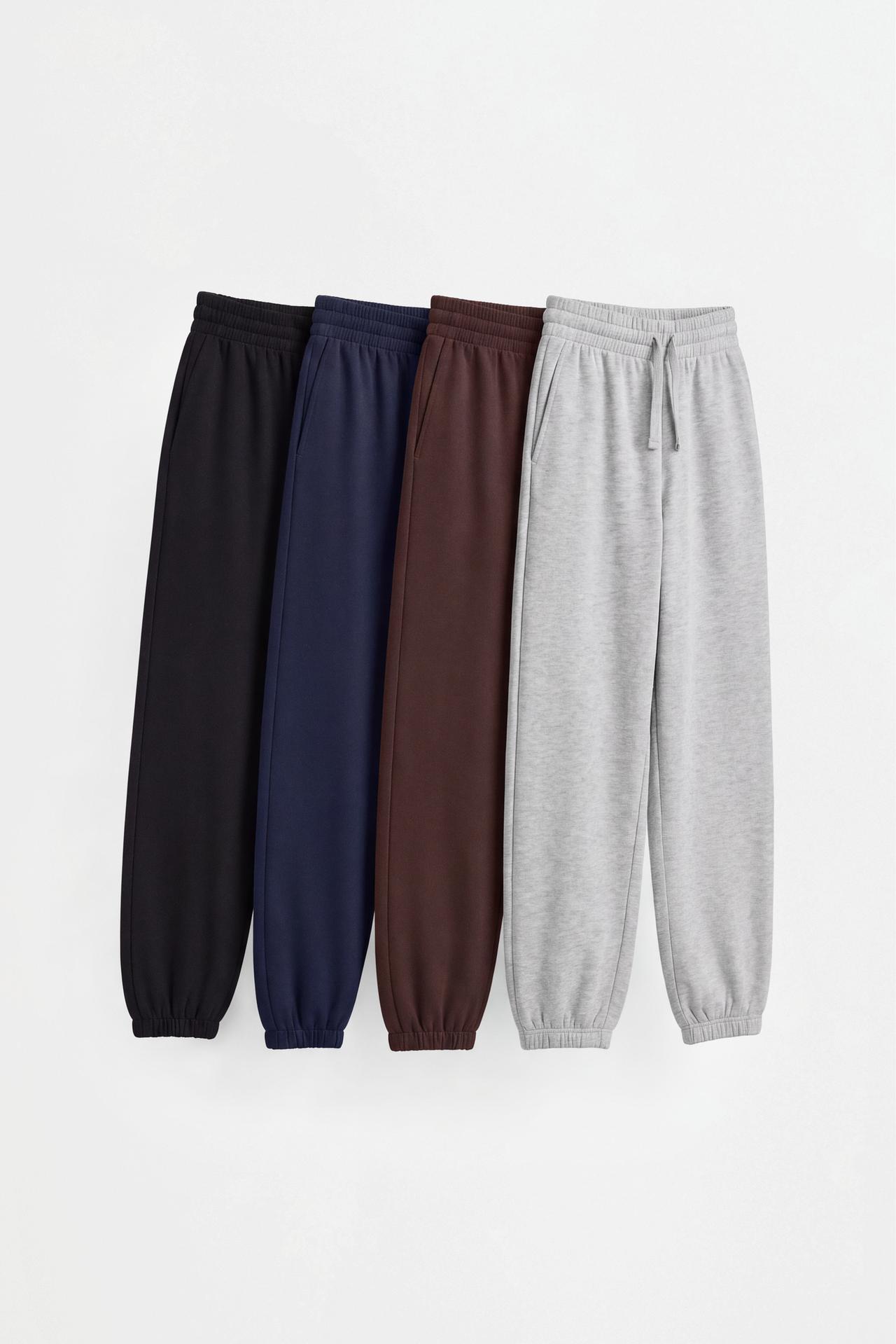 Pack of 4 plain plush trousers — CHOCOLATE