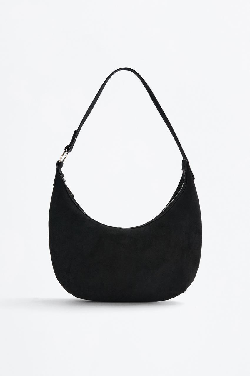 Faux suede oval shoulder bag NEW IN Woman Lefties Italy