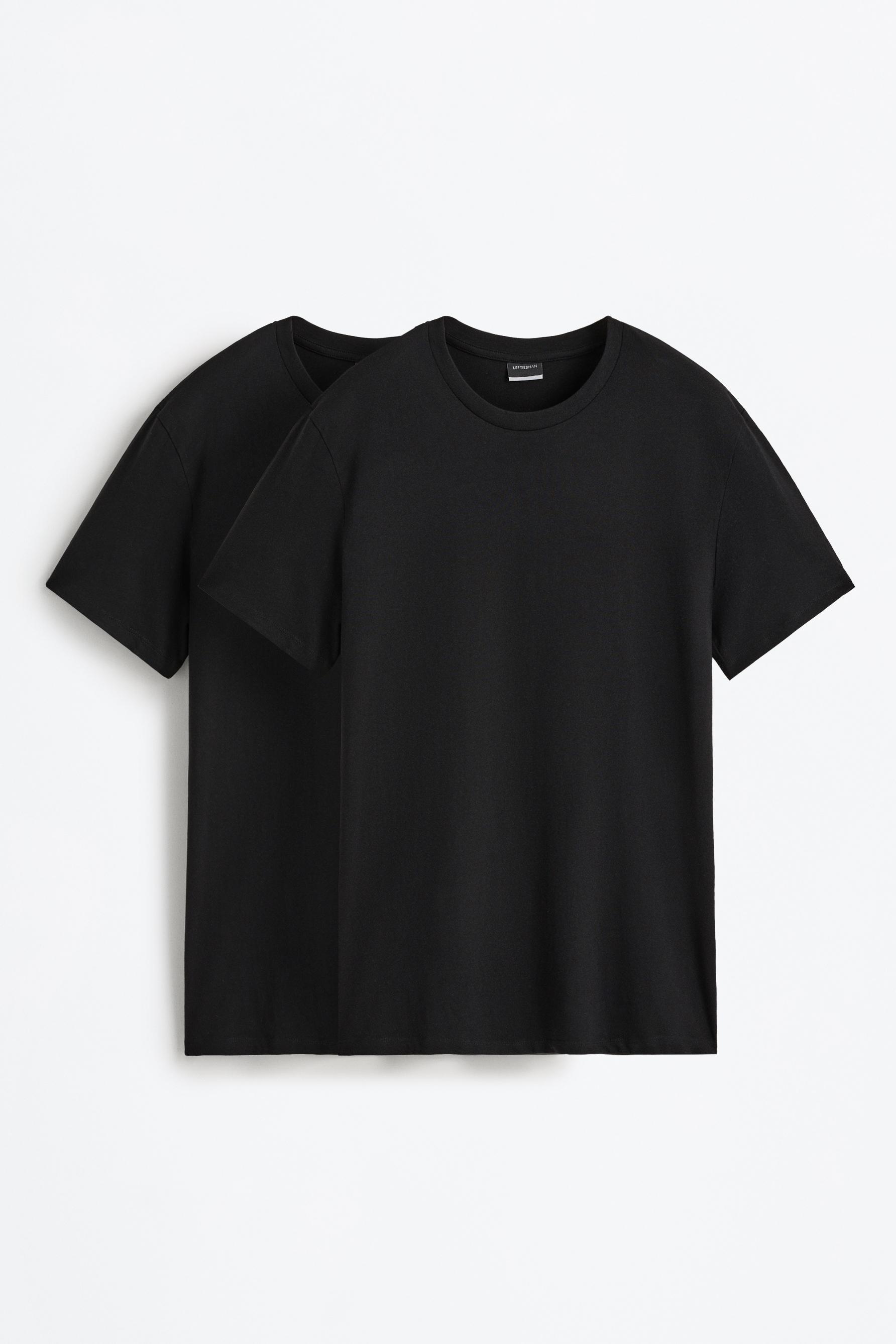 2-pack of basic T-shirts — BLACK