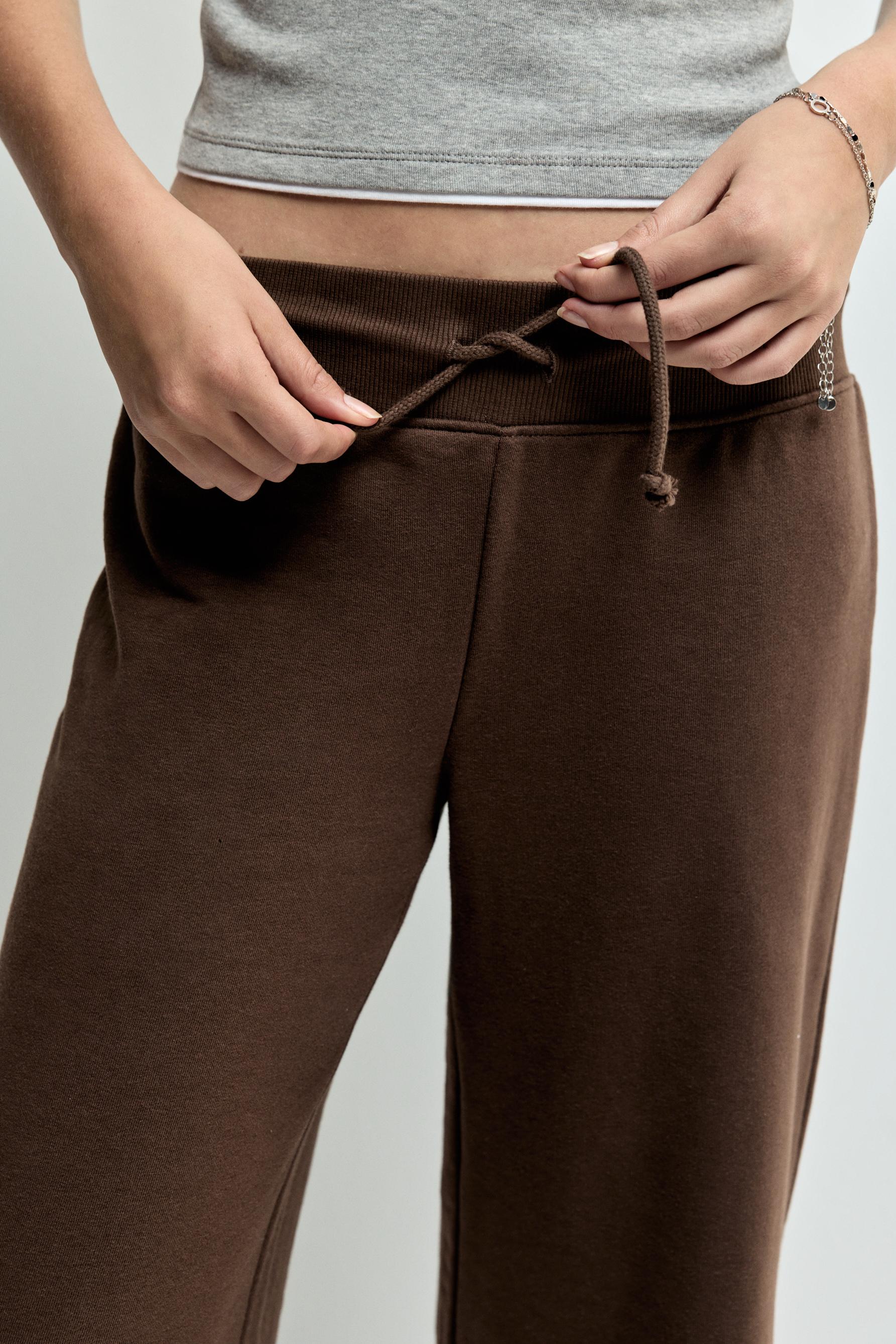 Wide-leg tracksuit trousers — CHOCOLATE