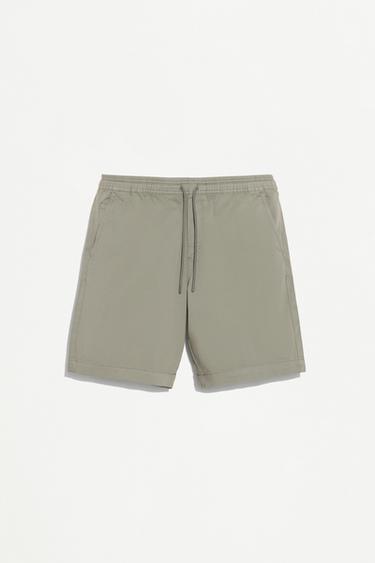 Jogger Bermuda shorts — KHAKI 1