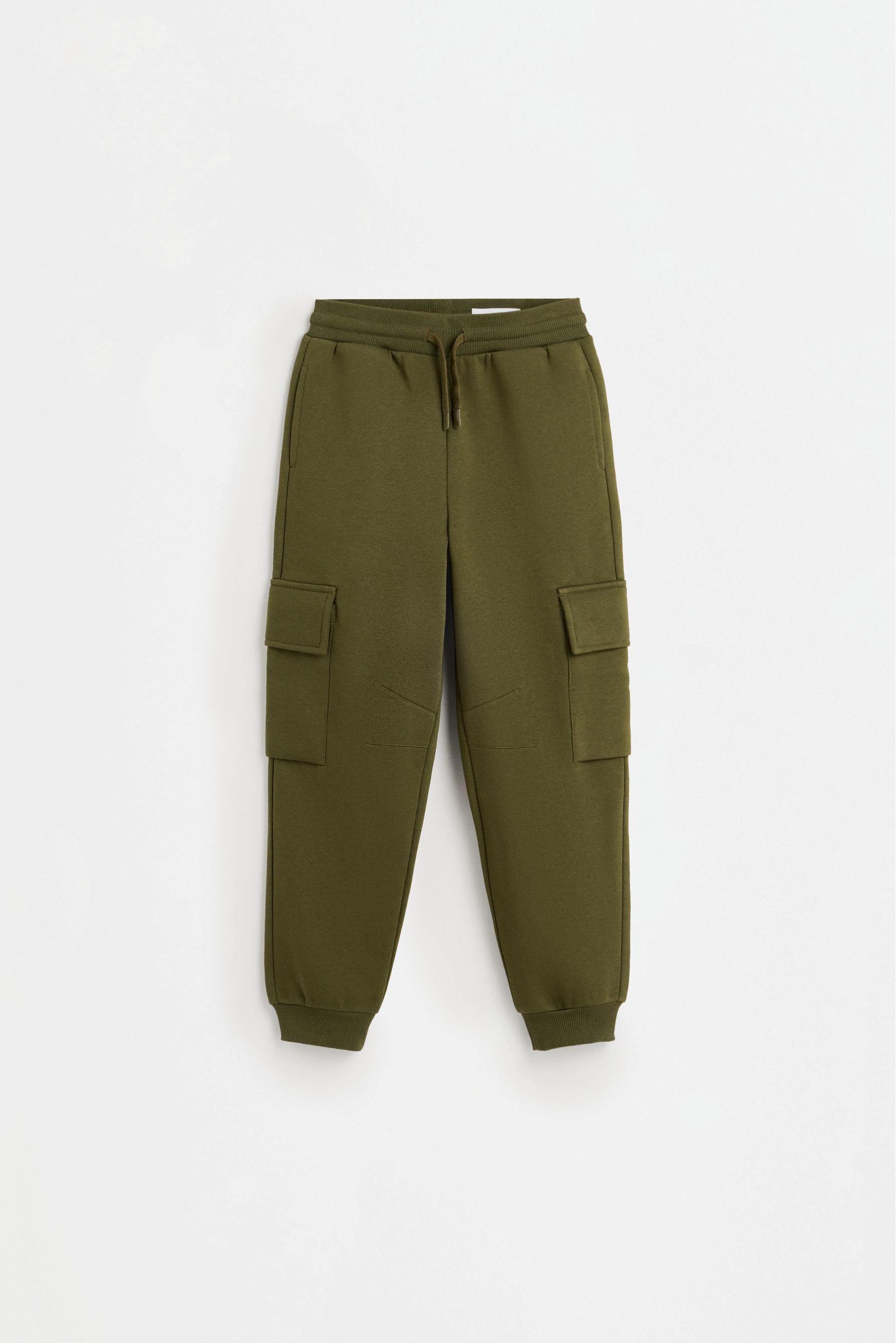 Plush cargo joggers — KHAKI