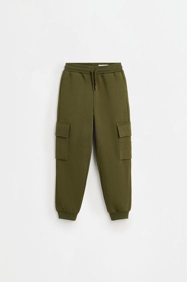 Plush cargo joggers — KHAKI 1