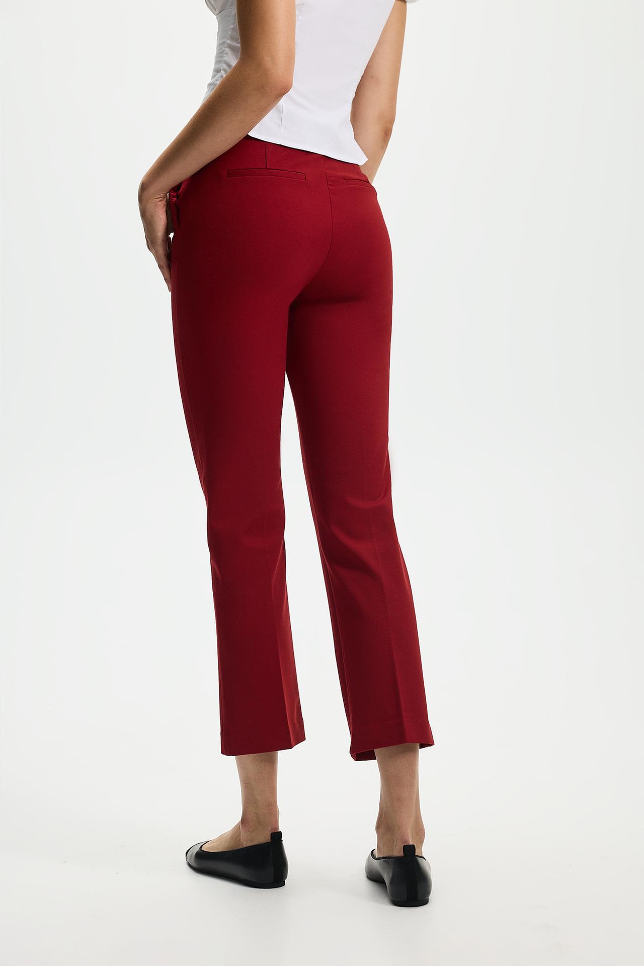 Skinny trousers with belt — DARK PINK