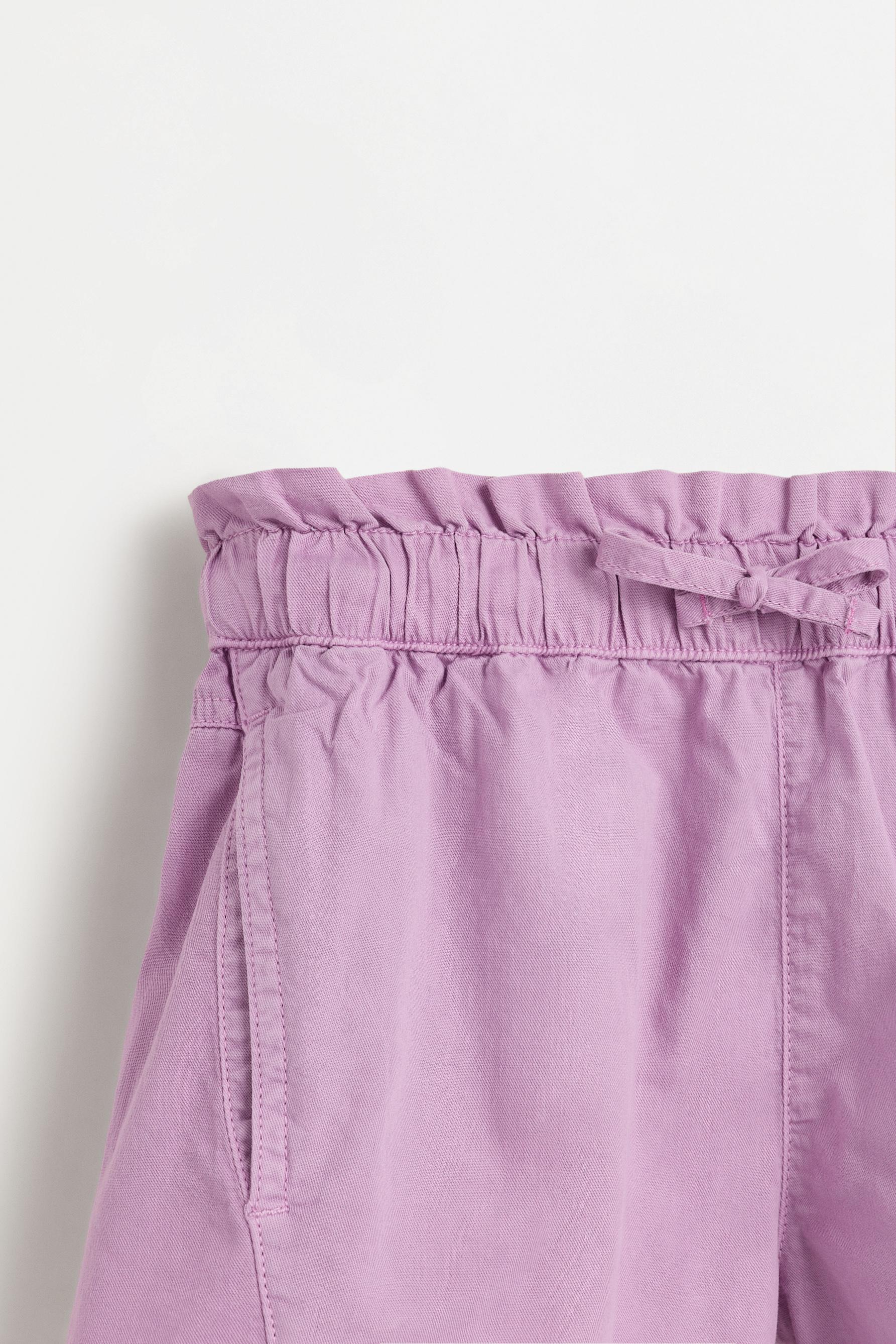 Lightweight denim shorts — PURPLE