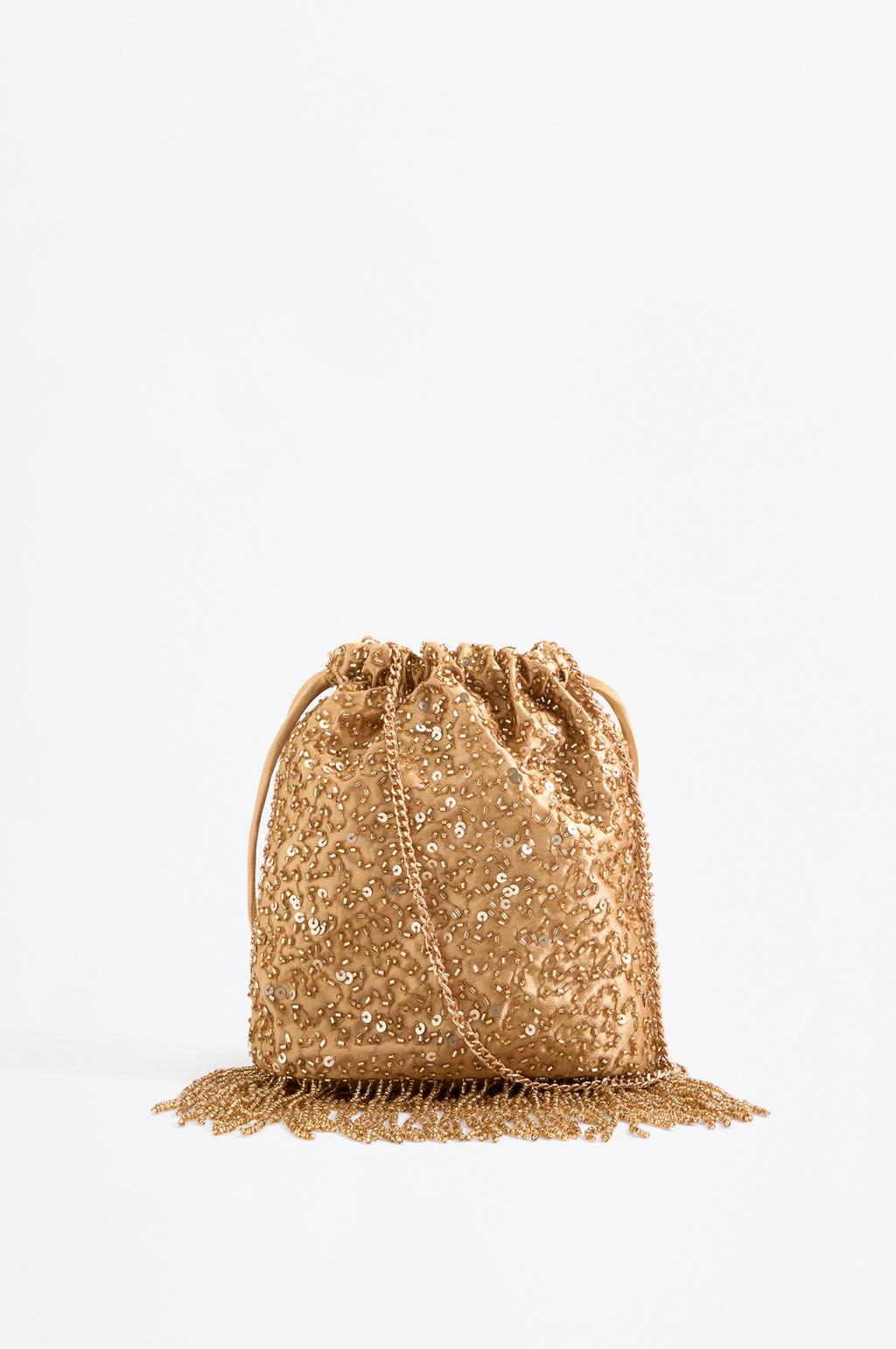 Bolso bombonera bandolera abalorios