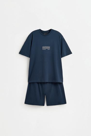 Short slogan pyjamas — OCEAN BLUE 6