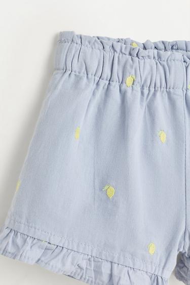 Cherry embroidered blouse and shorts co-ord — LAVENDER BLUE 7
