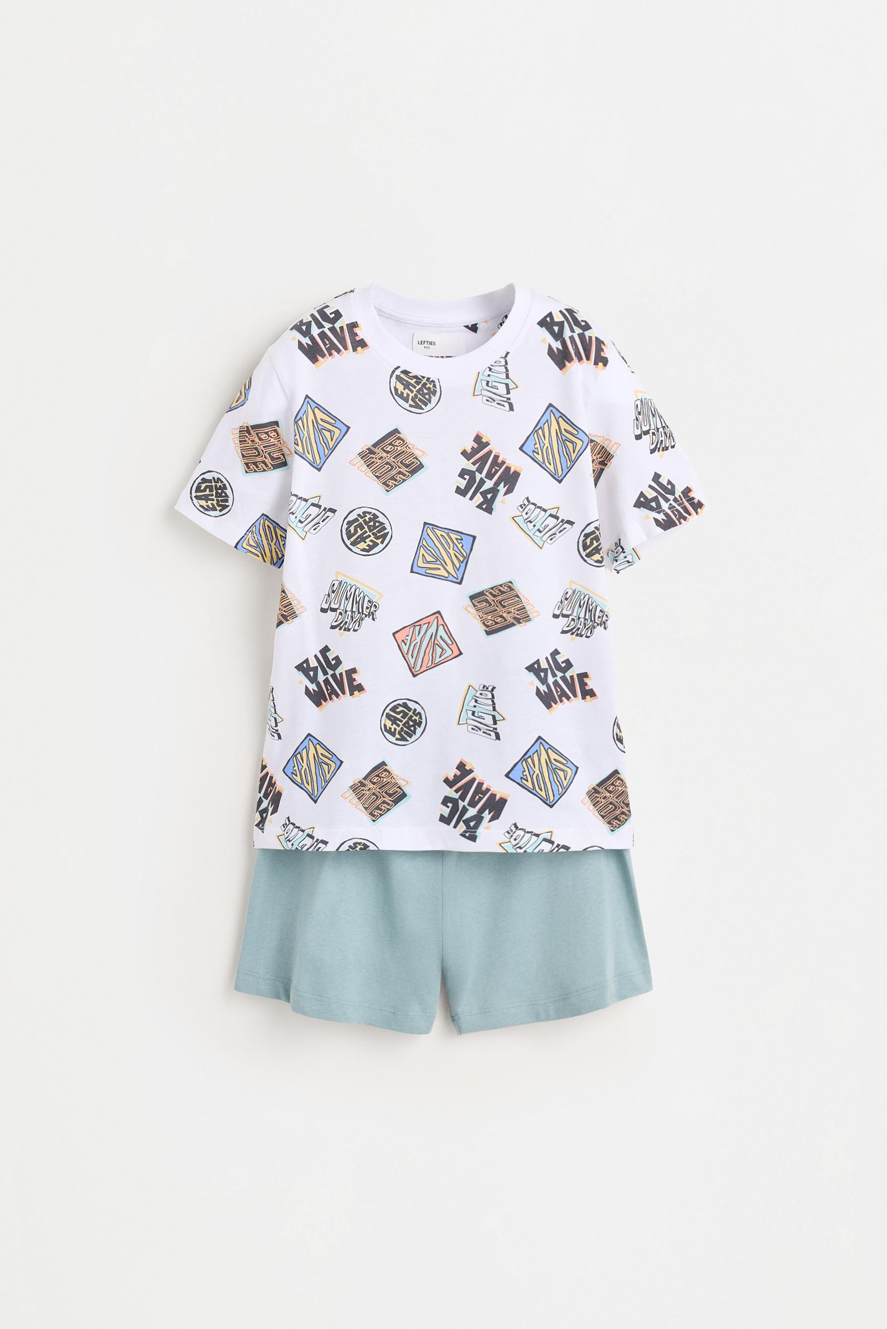 Short printed pyjamas — WHITE