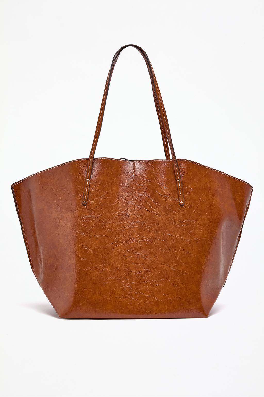 Textured shopper bag