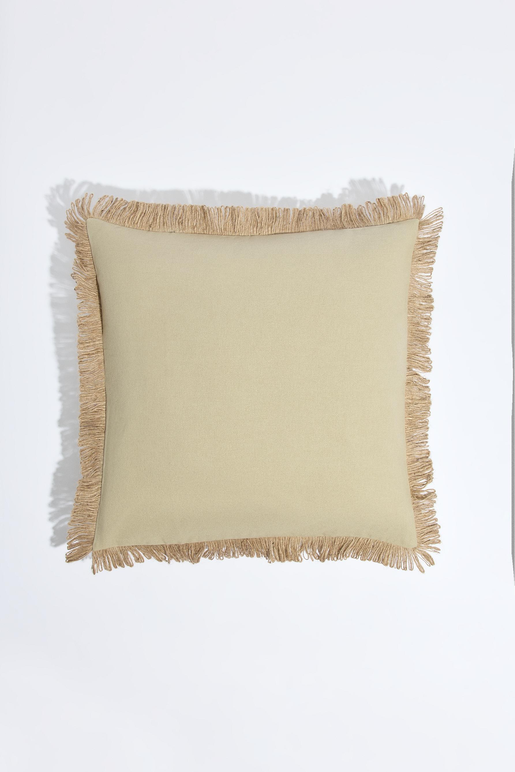 Funda cojín flecos 50 x 50 cm