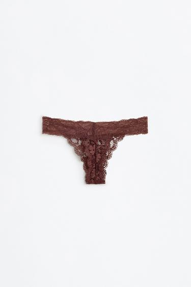 Lace thong — CHOCOLATE 8