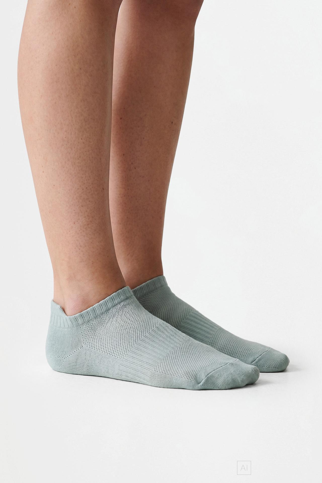 Short sports socks (5-pack) — GREEN