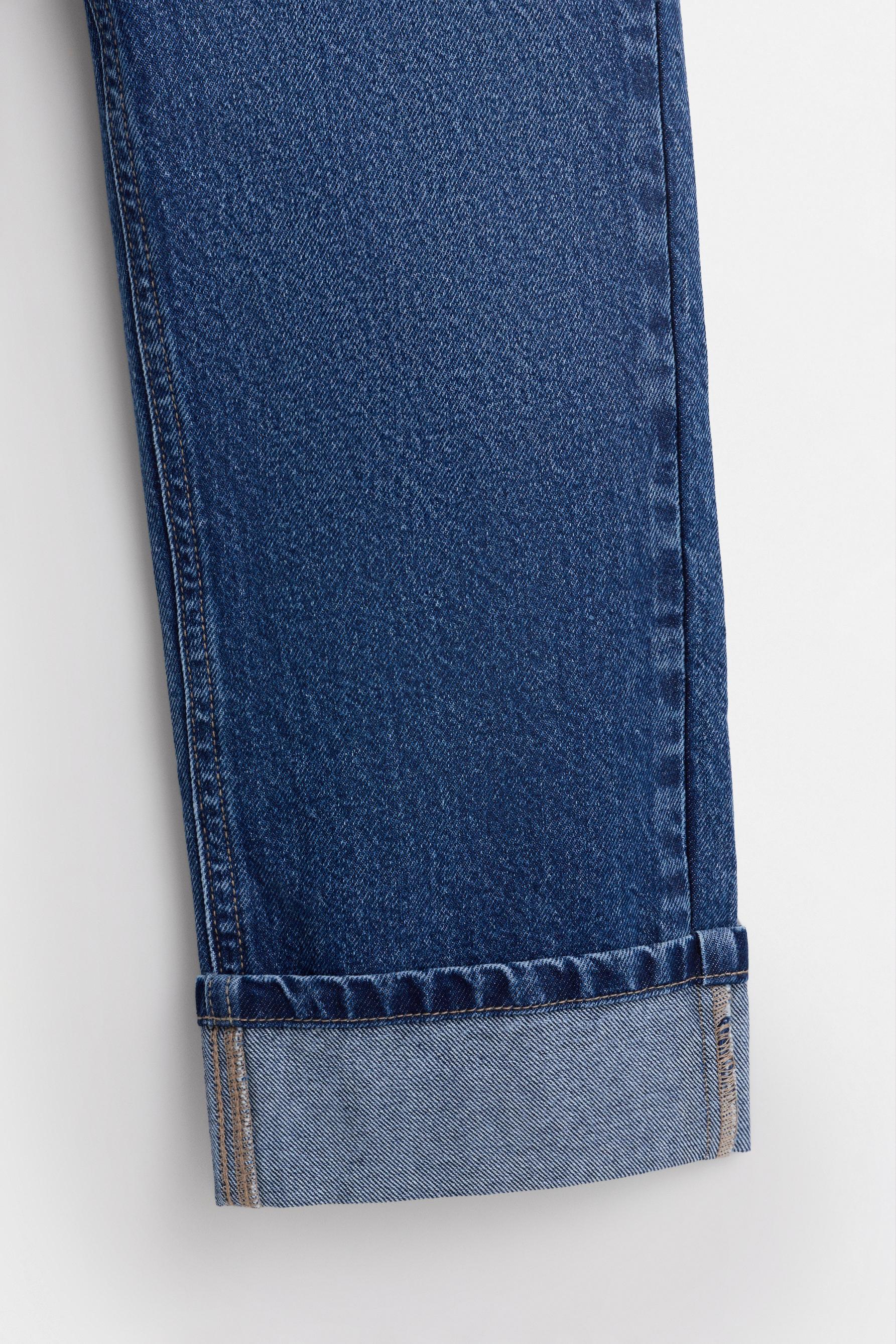 Straight-leg cuffed jeans — INDIGO