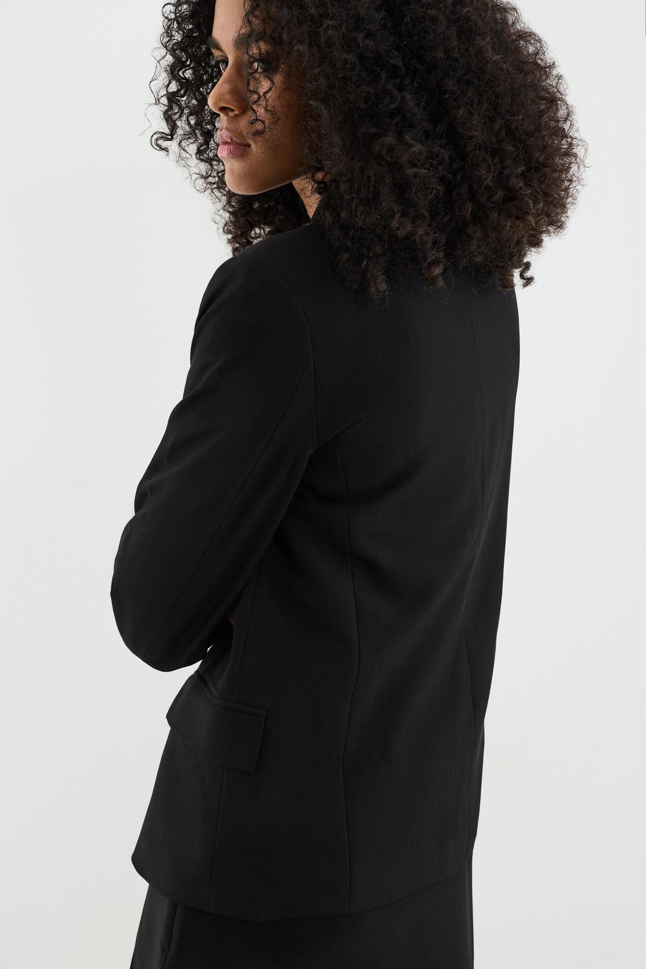 Striped blazer — BLACK