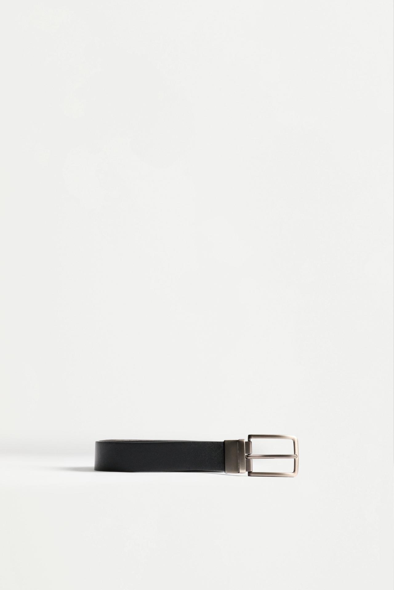 Reversible belt — BLACK/SILVER