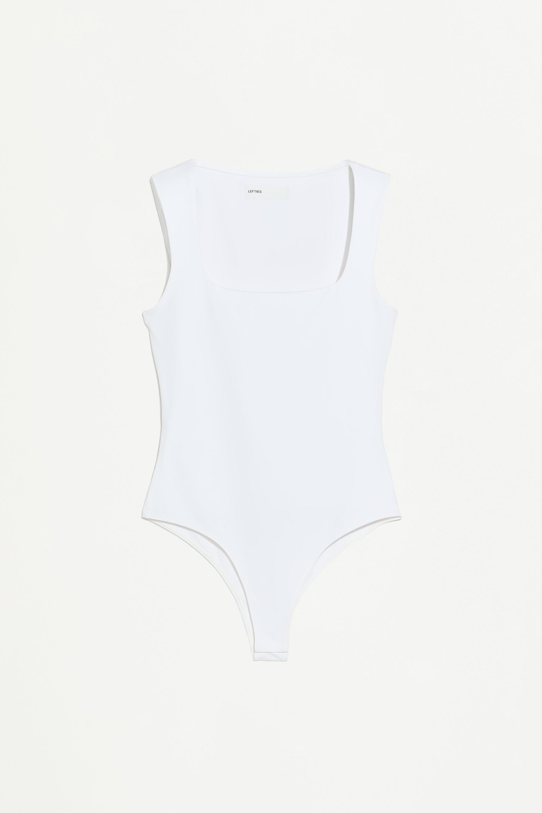 Polyamide strap bodysuit — WHITE