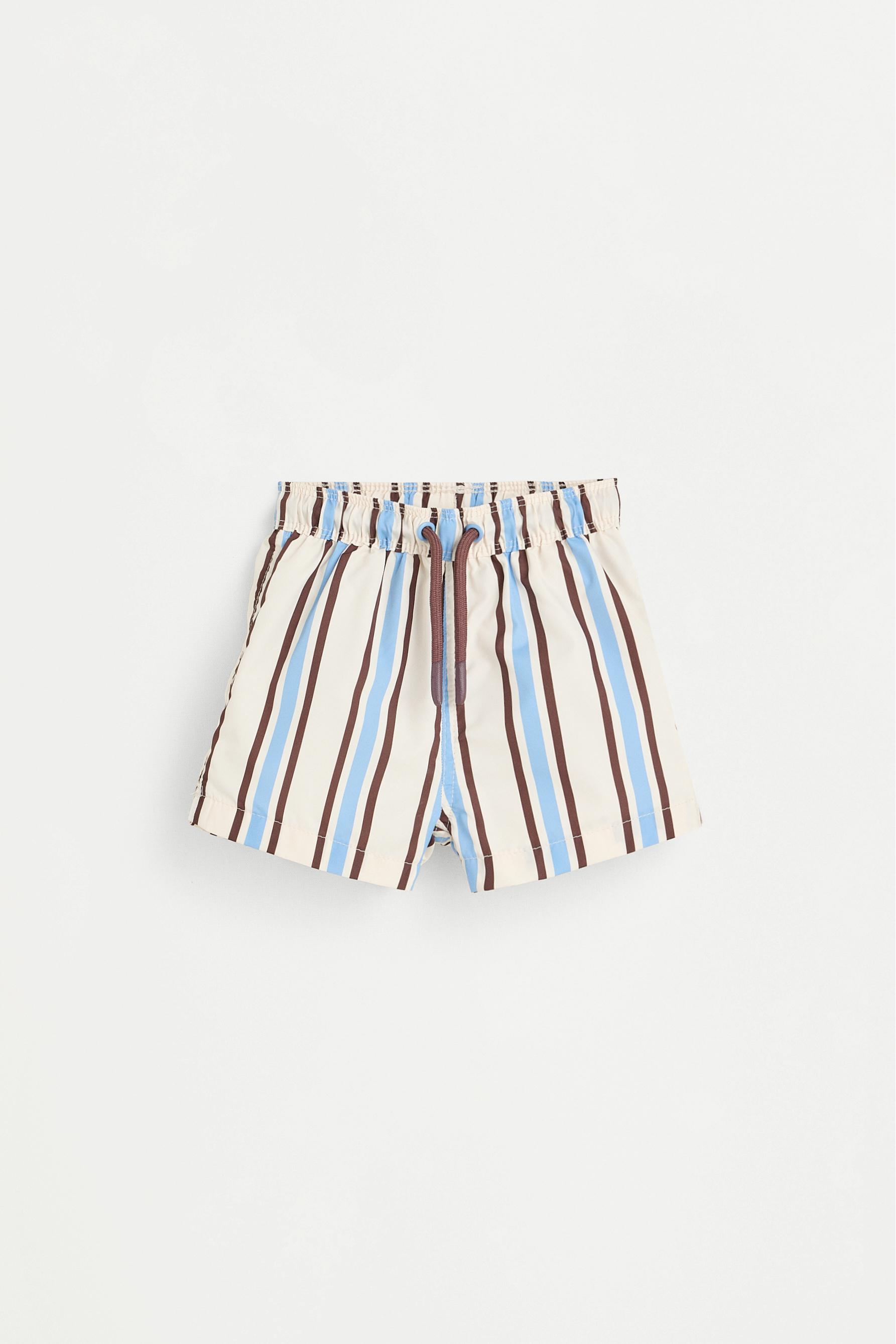 Baby Boy | Brown striped swim shorts — DEEP BLUE