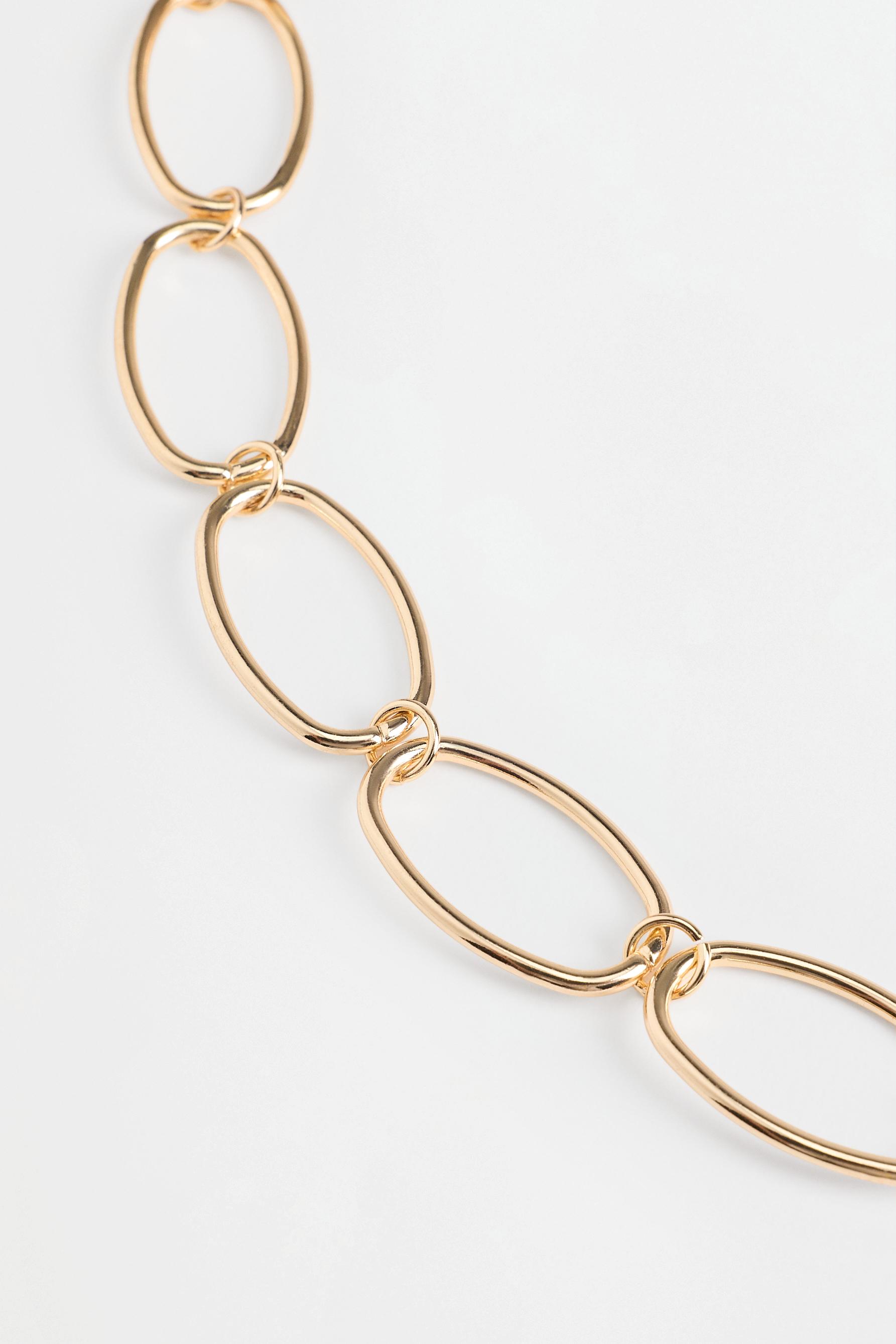 Oval chain belt — GOLD