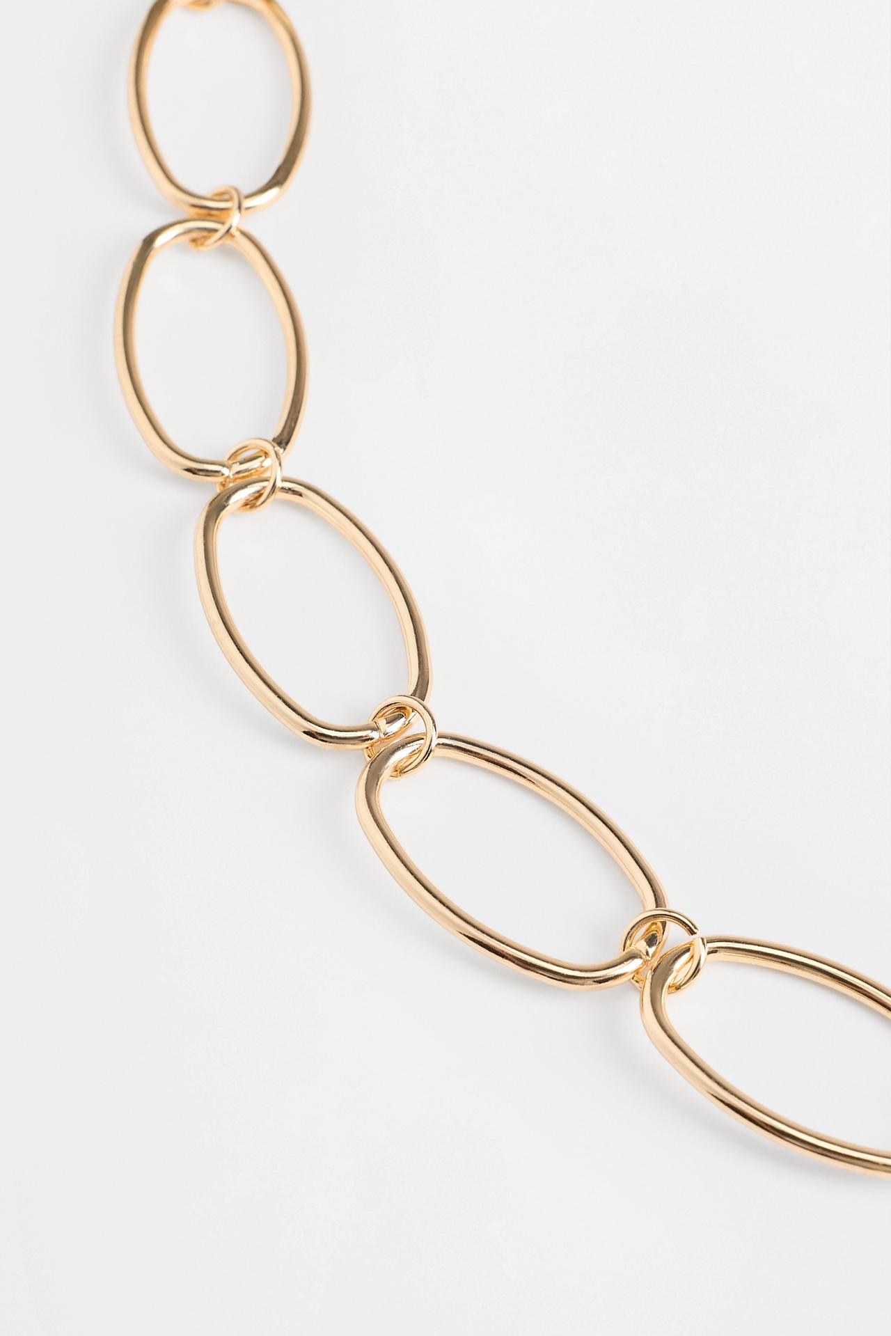 Oval chain belt — GOLD