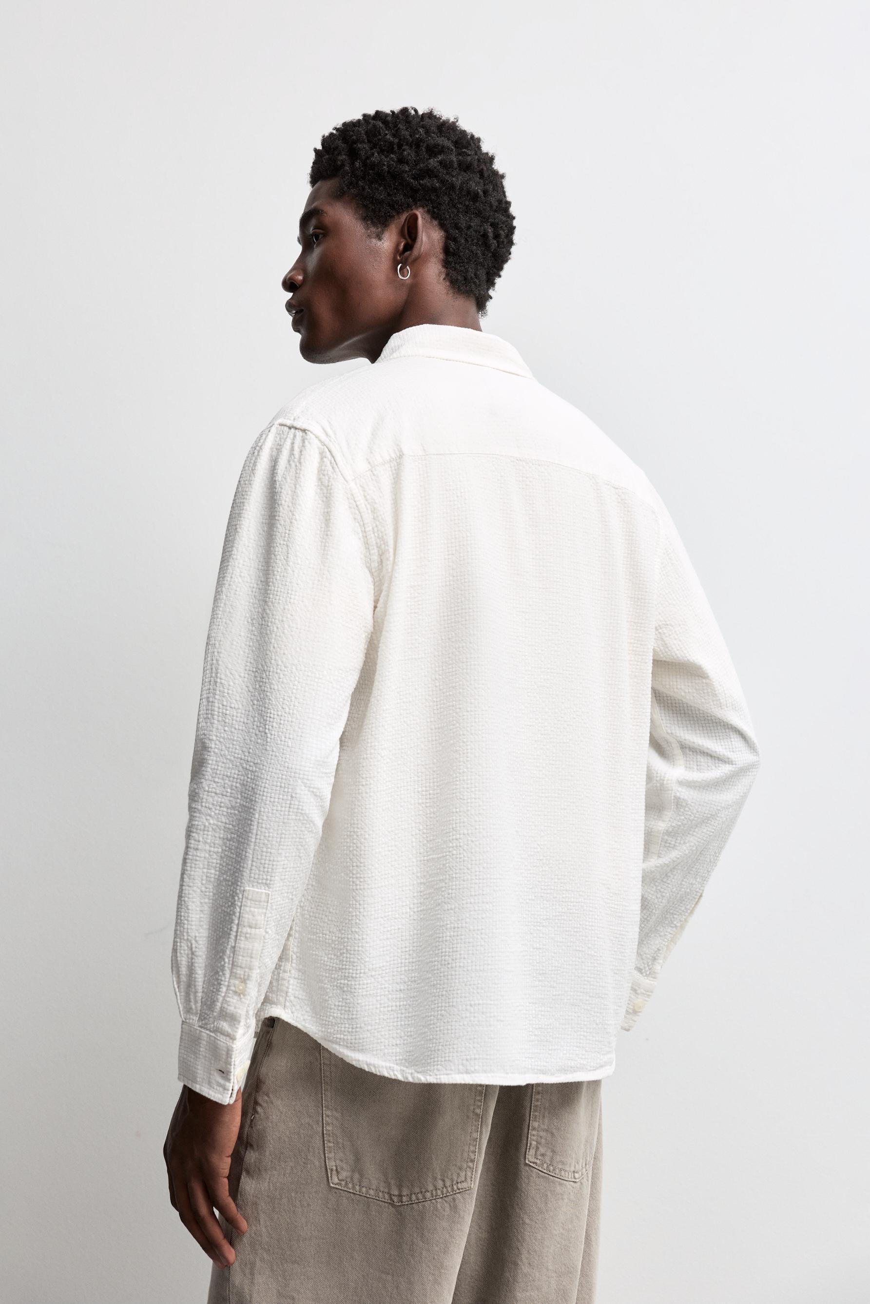 Textured shirt — WHITE