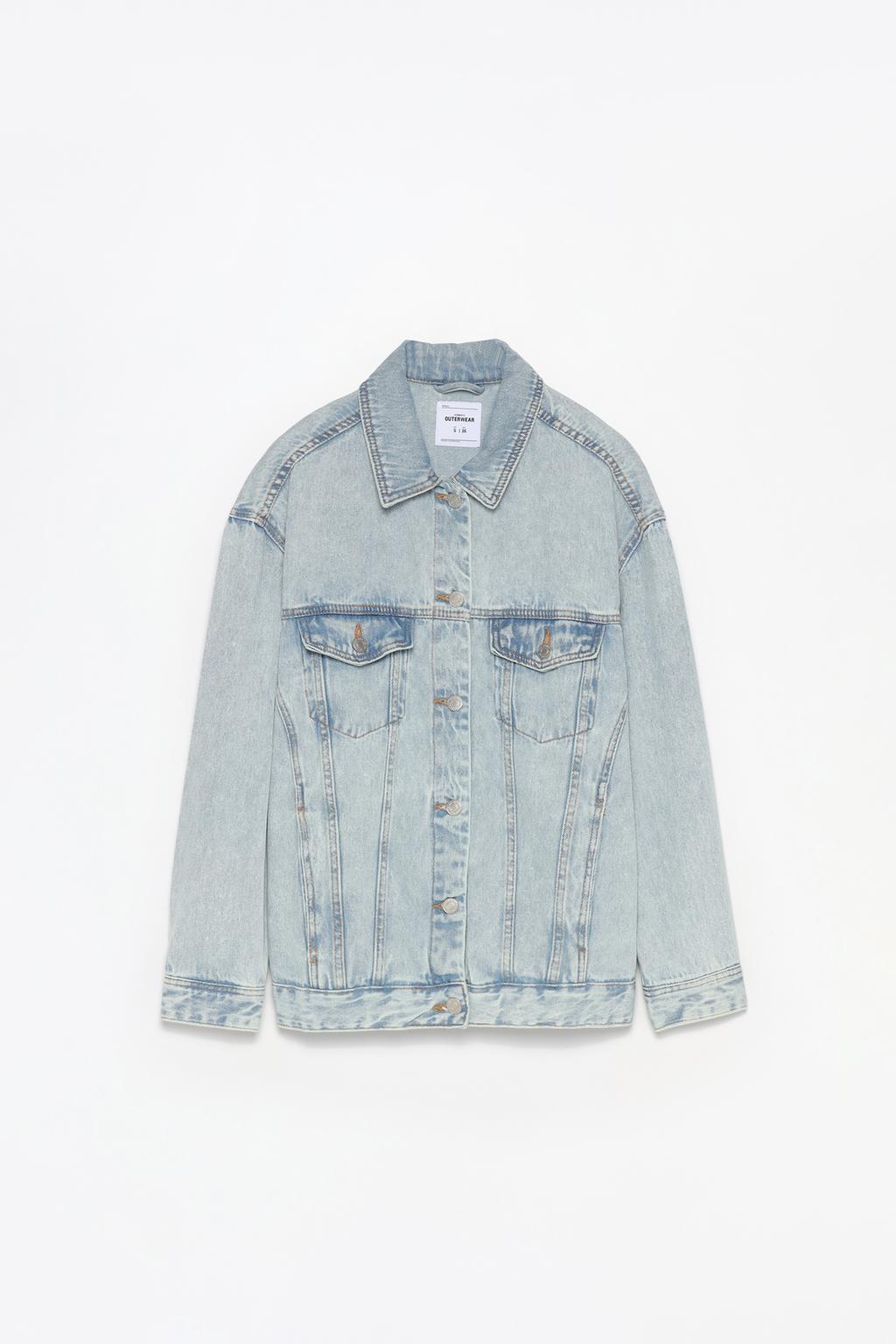 Denim jaka, oversize, urratuekin