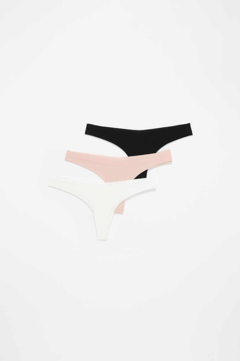 3-pack of cotton thongs