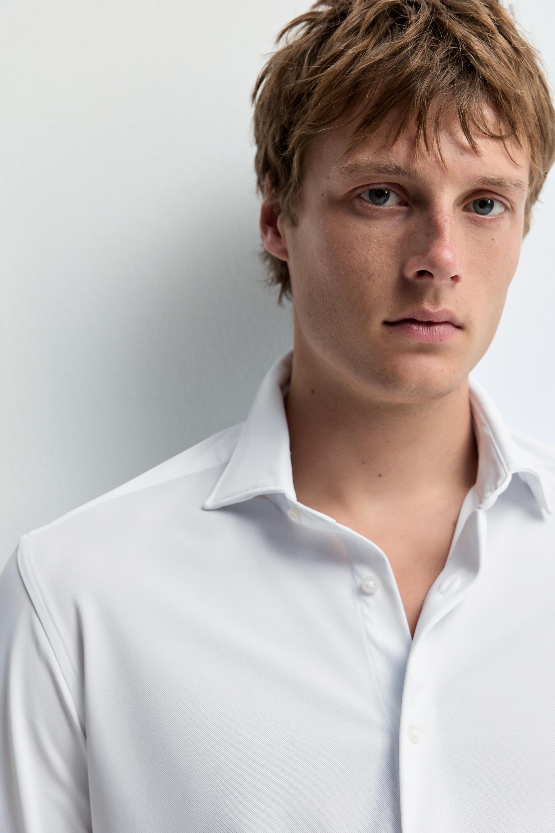 Slim fit tailored shirt — WHITE