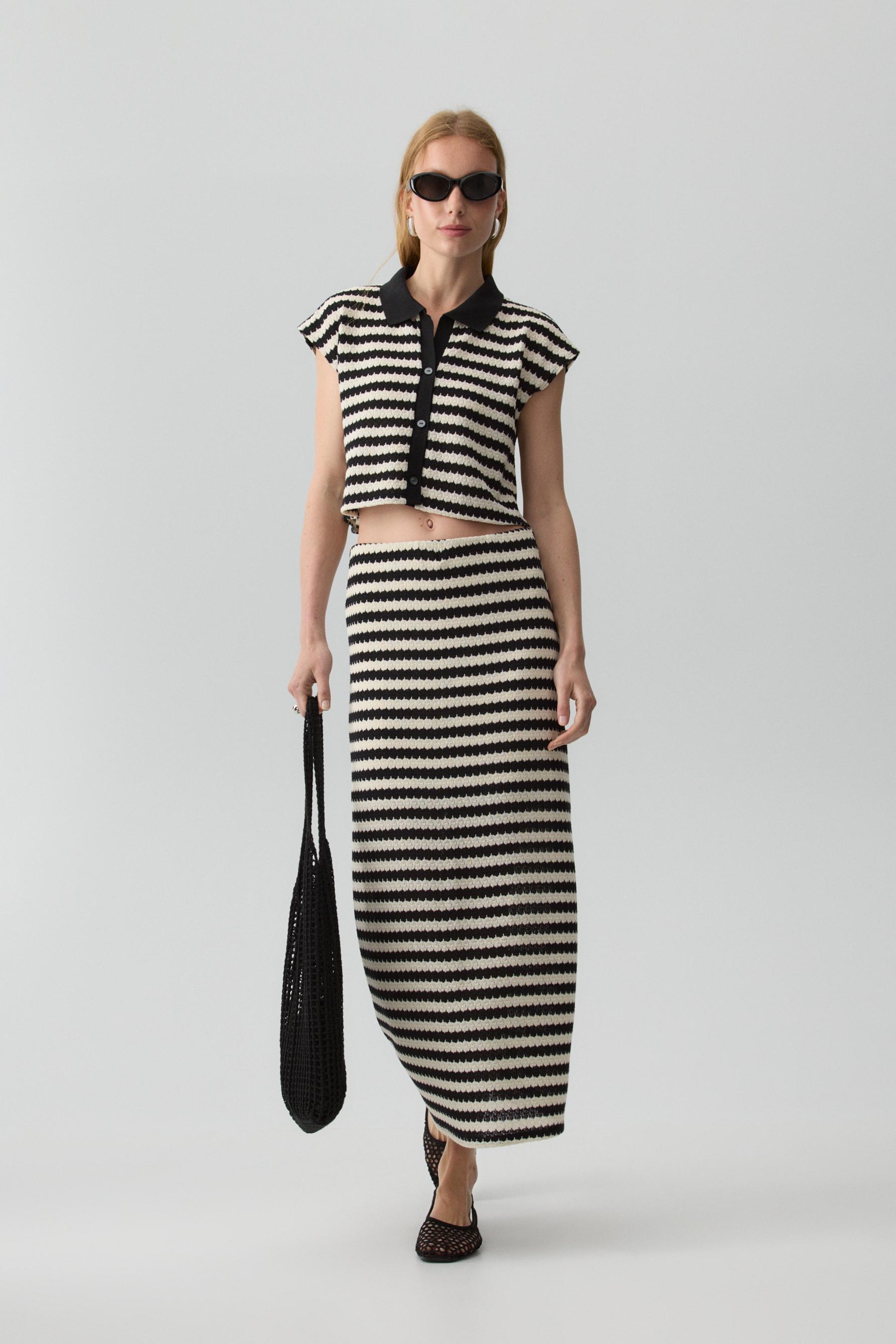 Falda midi punto