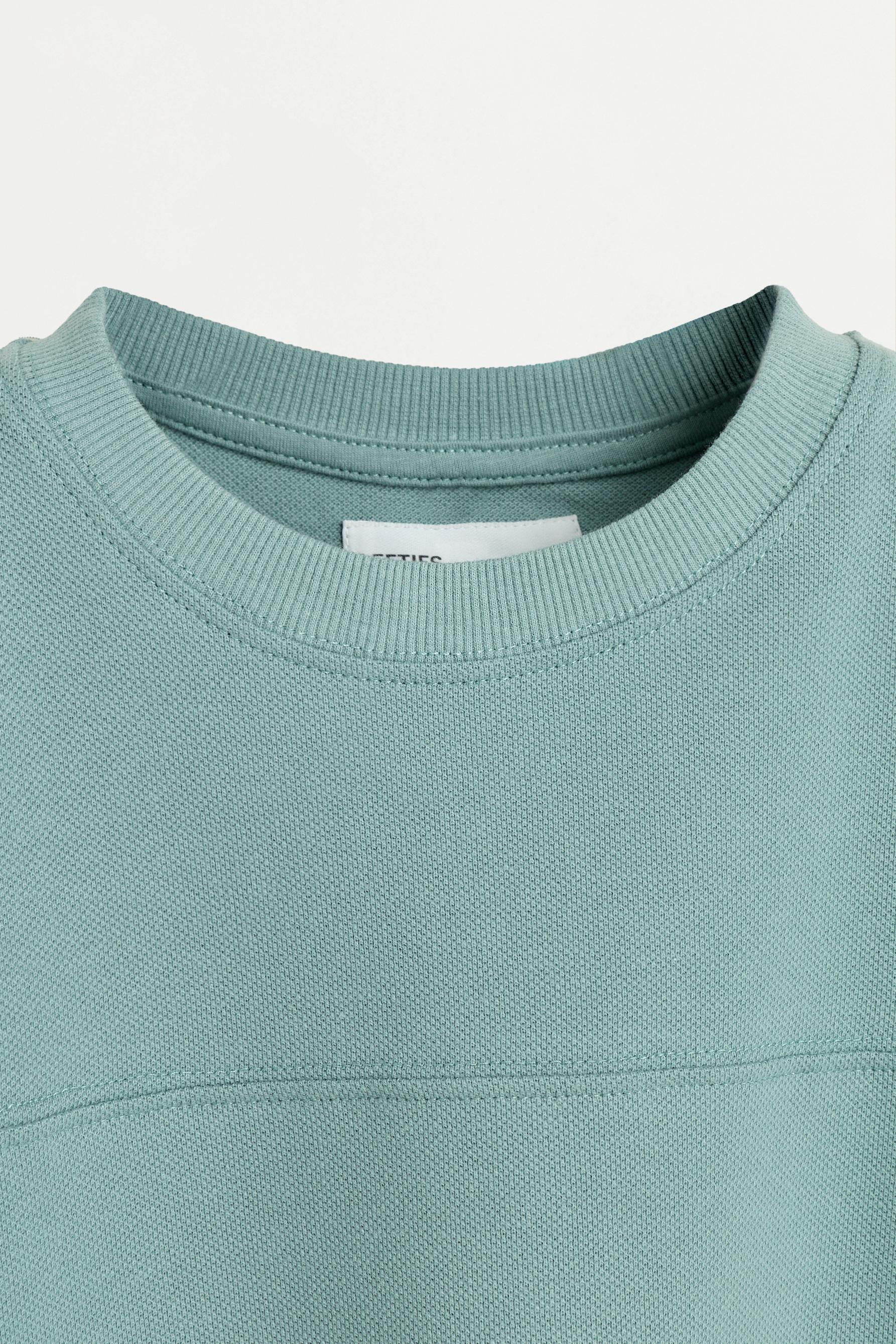 Piqué T-shirt and Bermuda shorts co-ord — PALE TURQUOISE