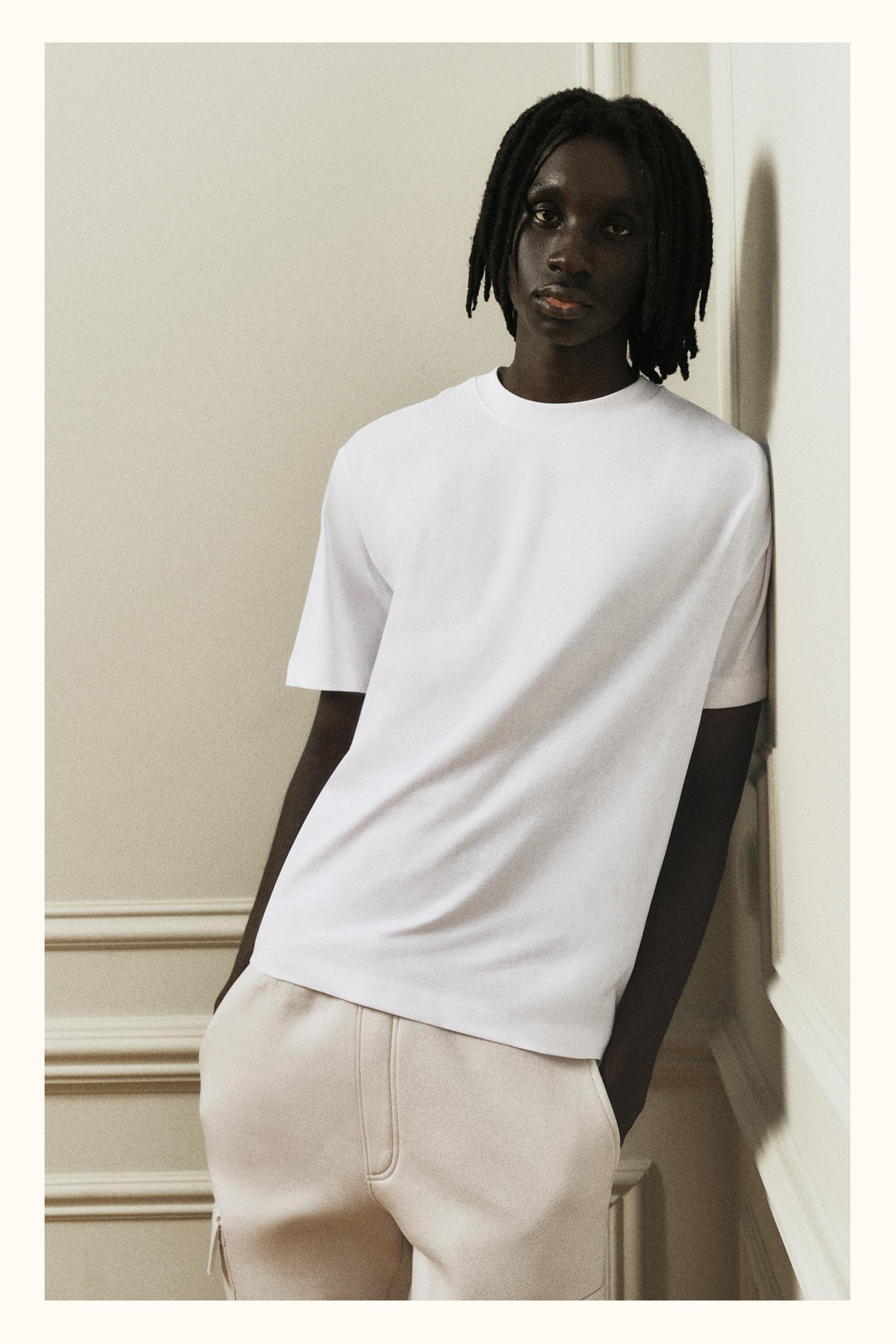 Oversize boxy fit T-shirt — WHITE