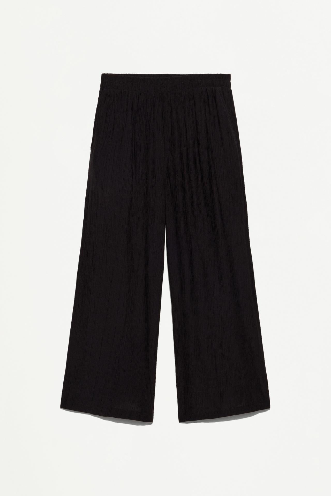 Textured culottes — BLACK