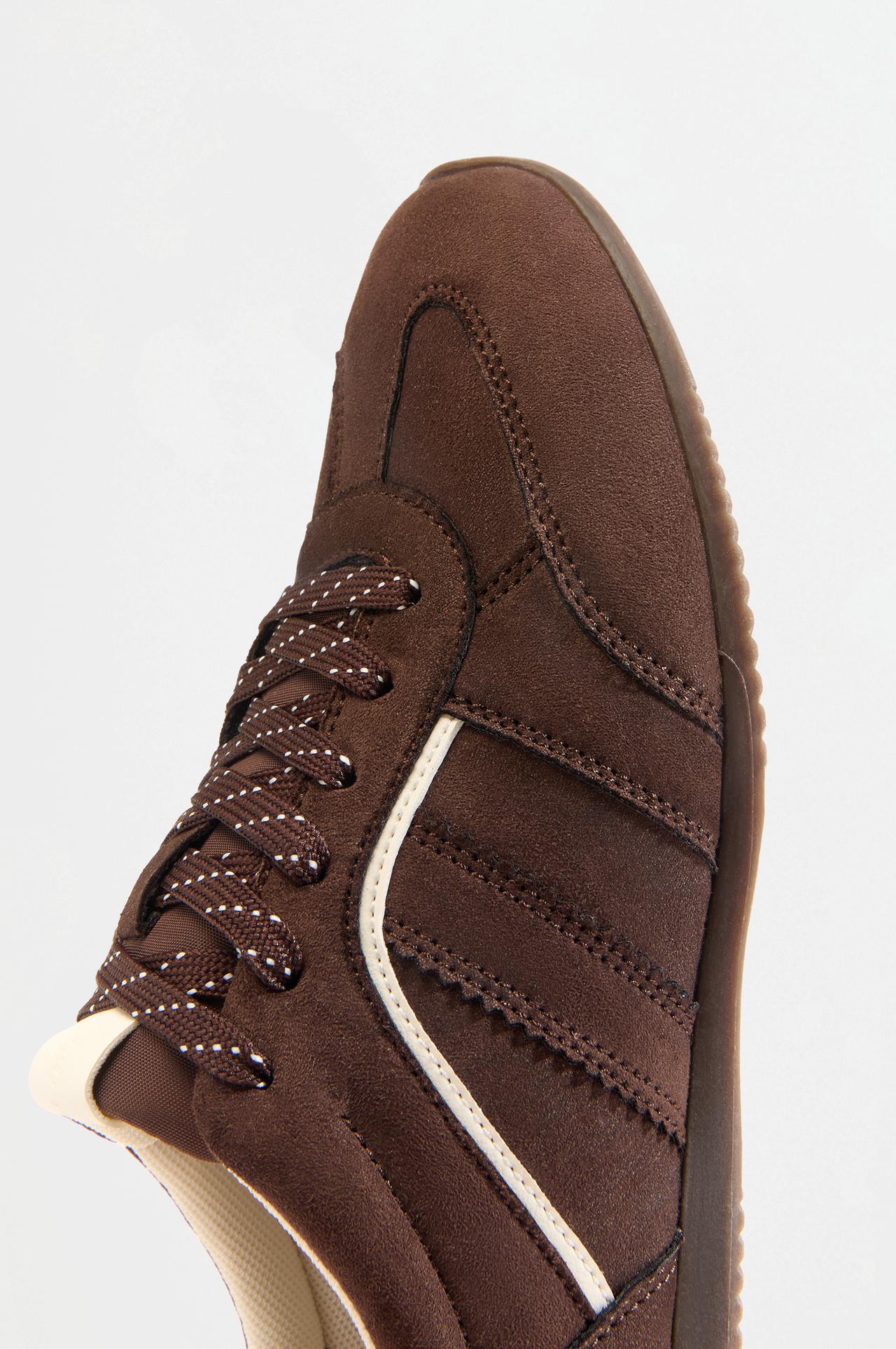 Thin-sole sneakers — BROWN