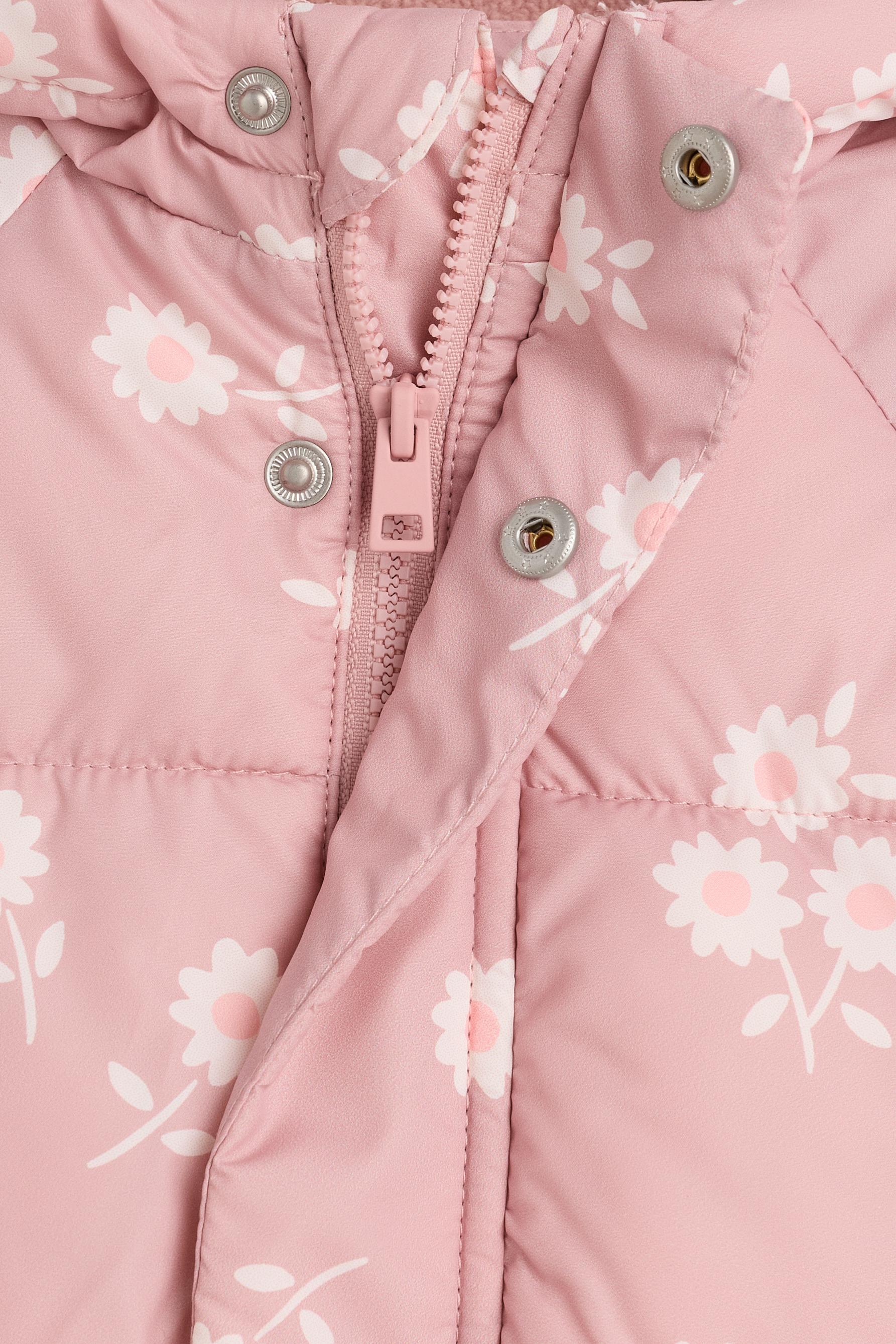 Quilted hooded jacket — DUSTY PINK