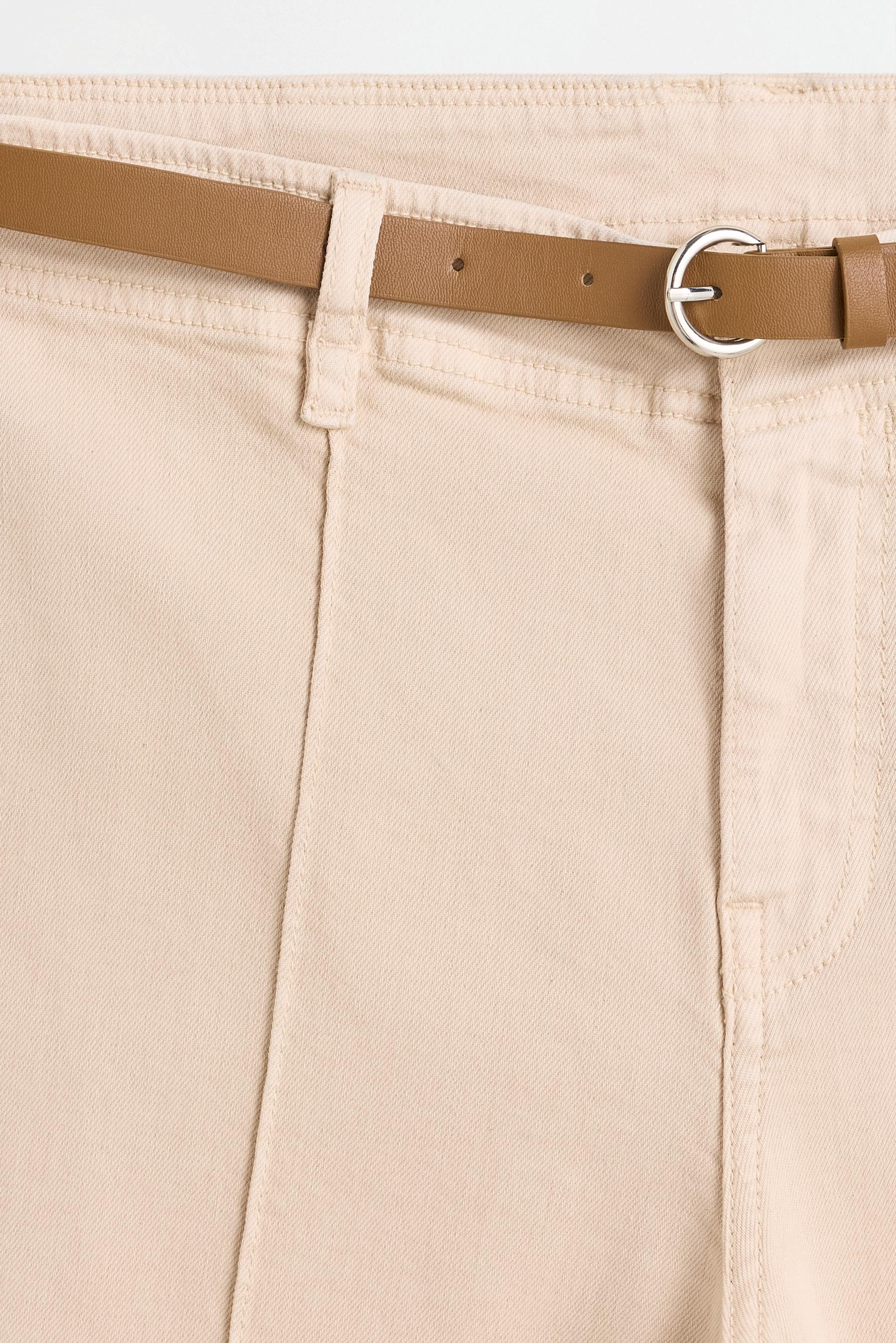Straight leg seam detail jeans — MEDIUM CAMEL