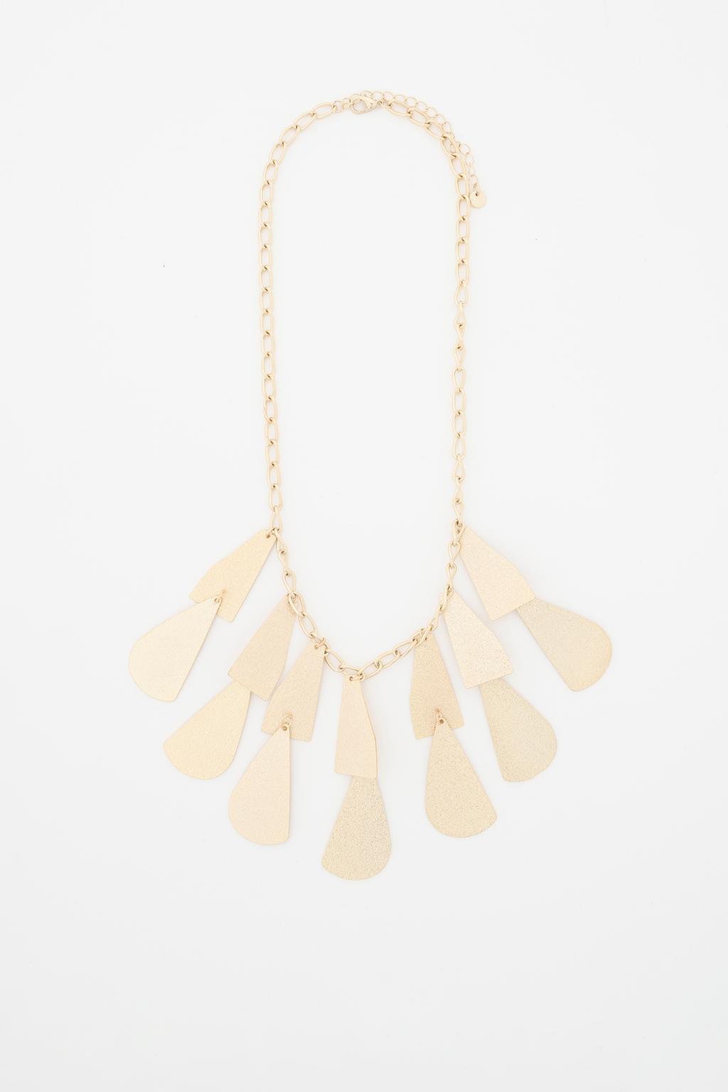 Asymmetric medallion necklace