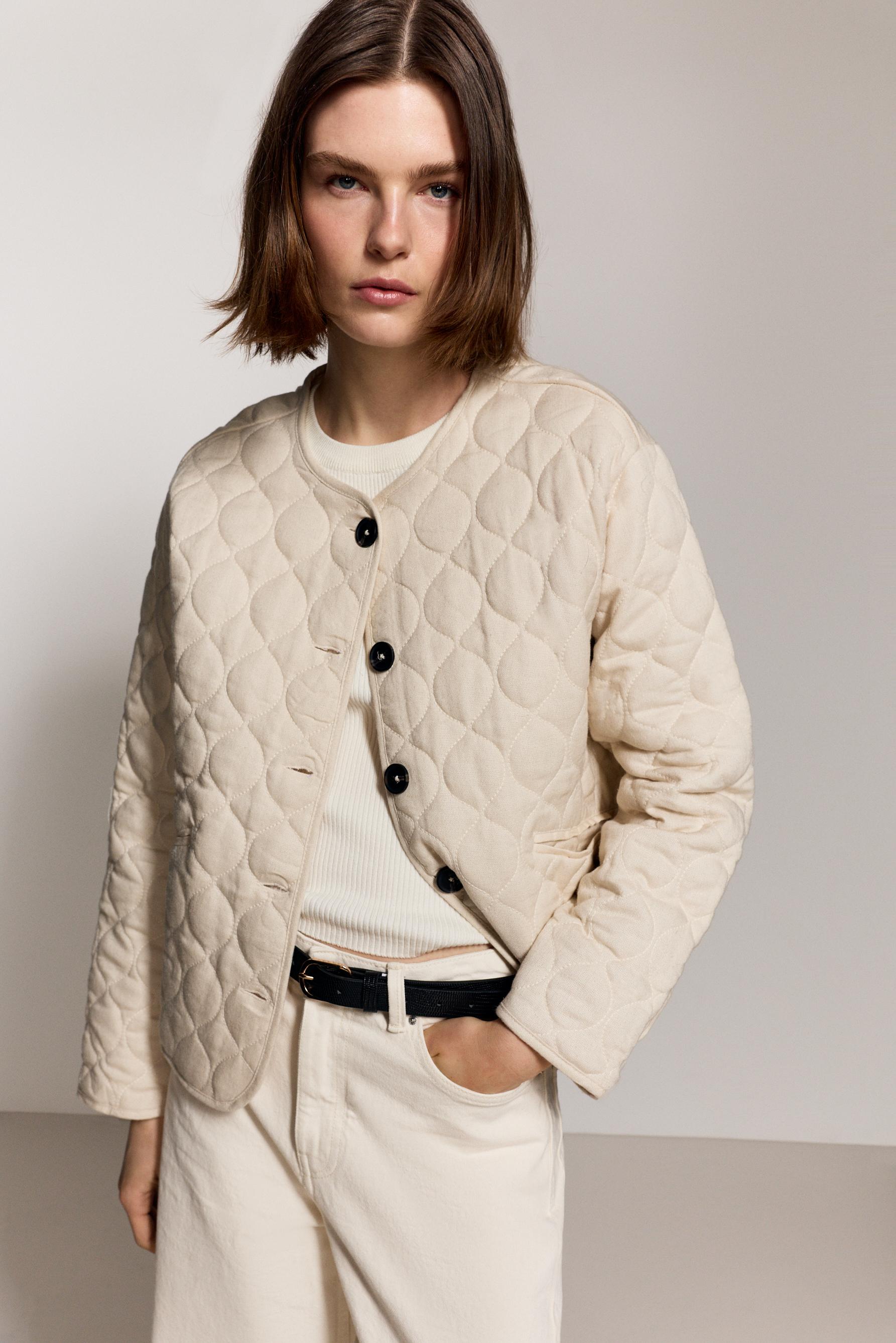 Cazadora acolchada algodón - lino