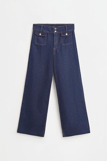 Wide-leg jeans with pockets — NAVY 6