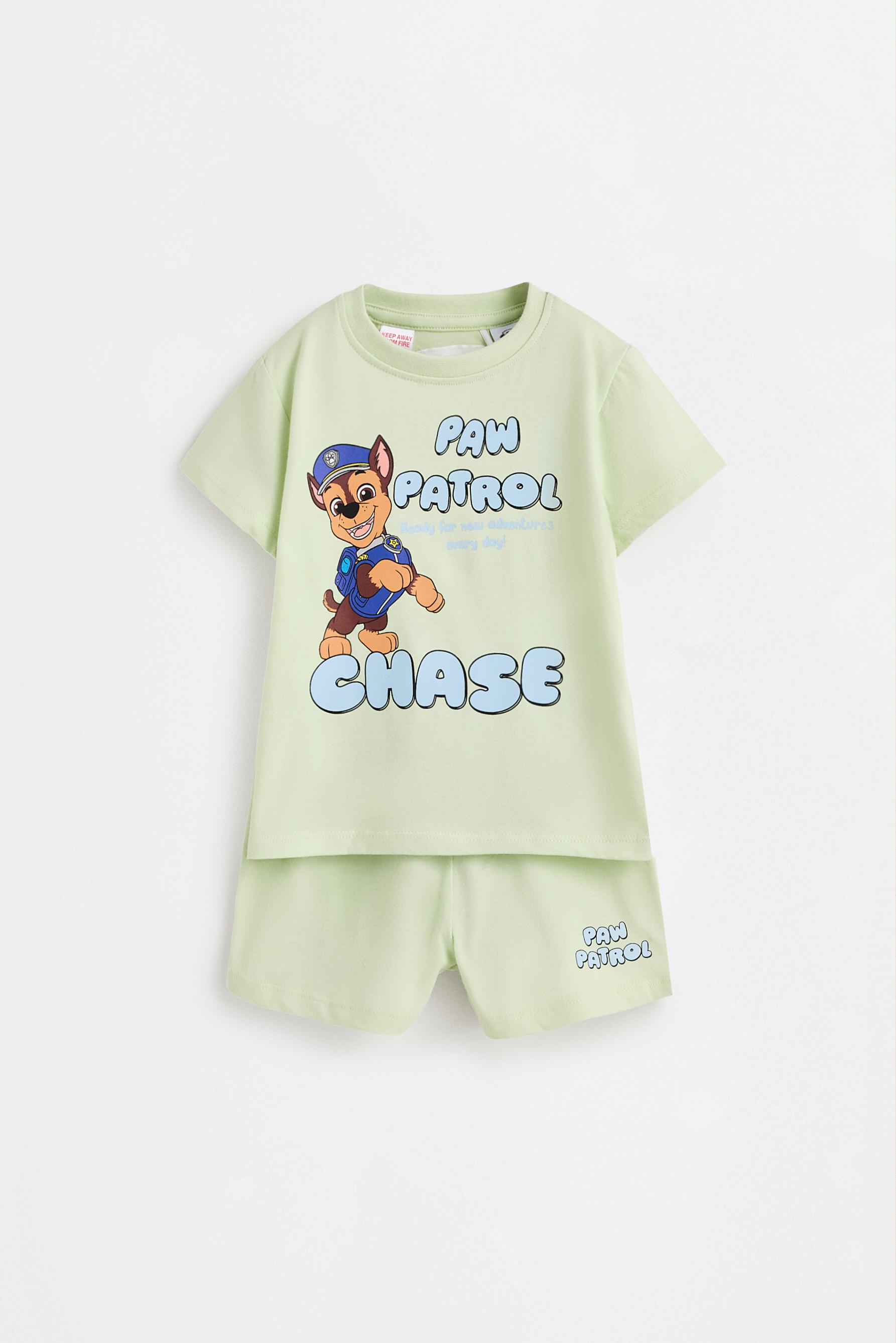 Pack of 2 short PAW Patrol ©Nickelodeon pyjamas — YELLOW (alternate view)