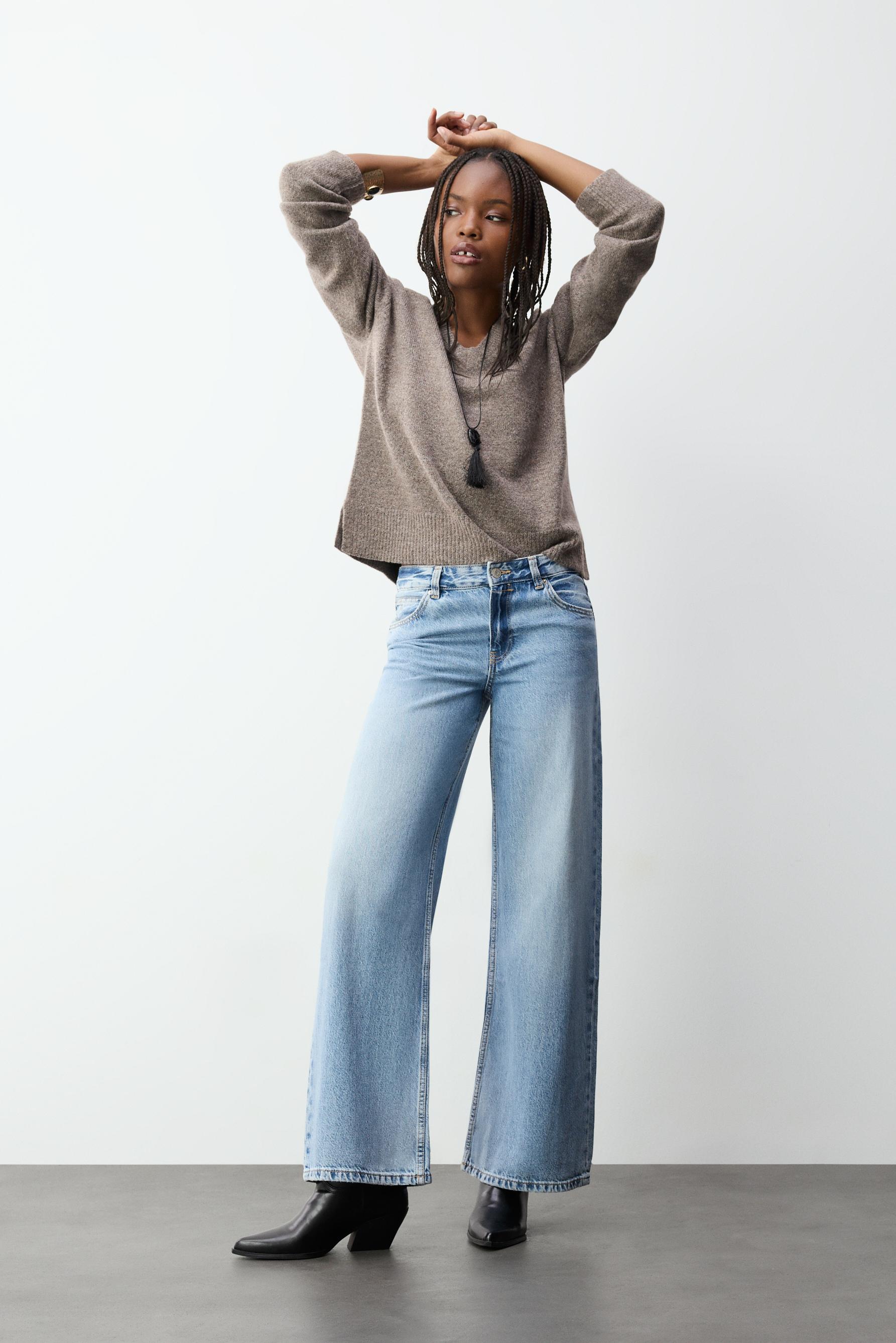 Jeans wide leg low waist