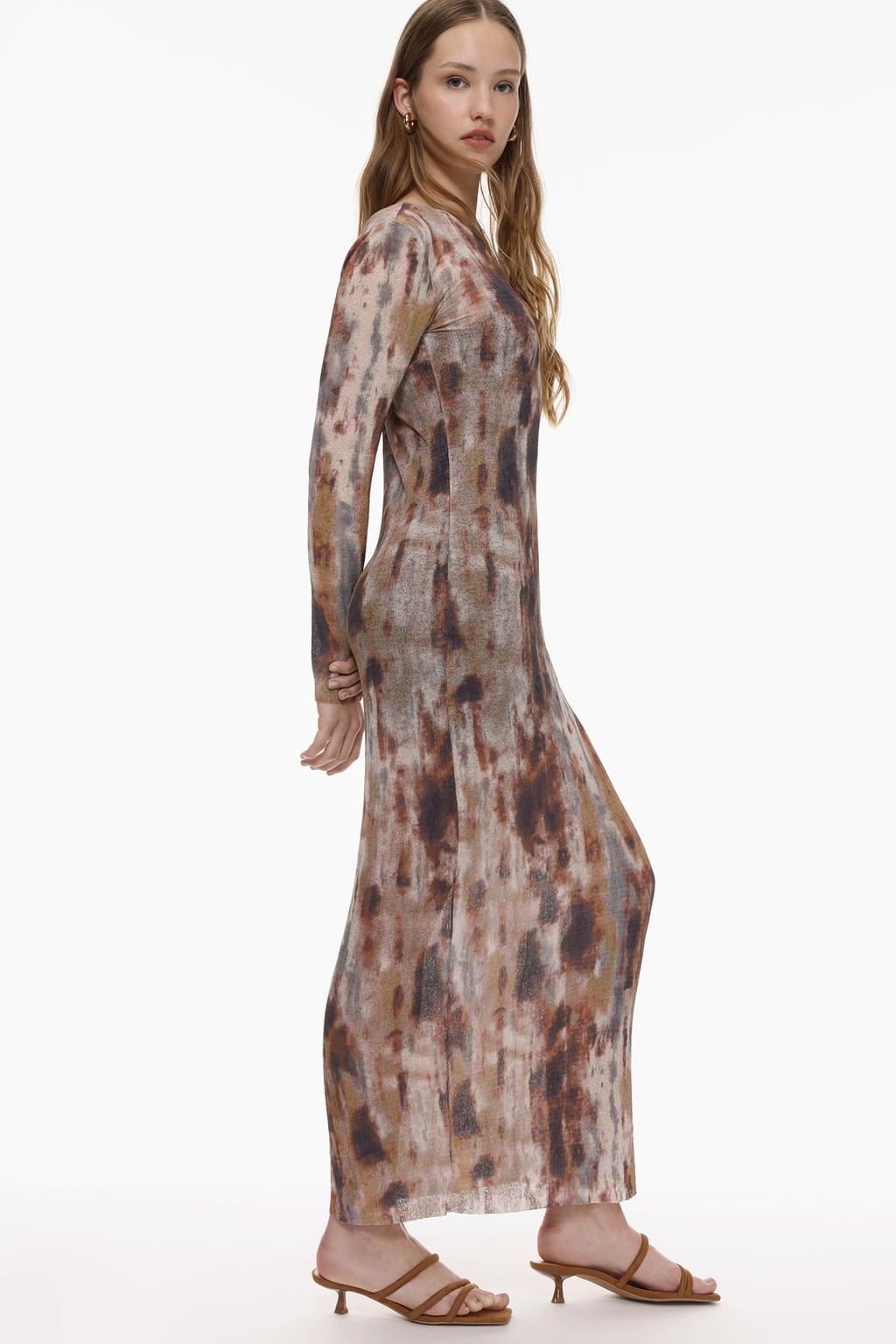 Printed midi dress