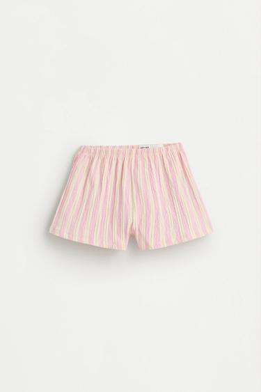 Gingham crepe top and shorts co-ord — PINK 3
