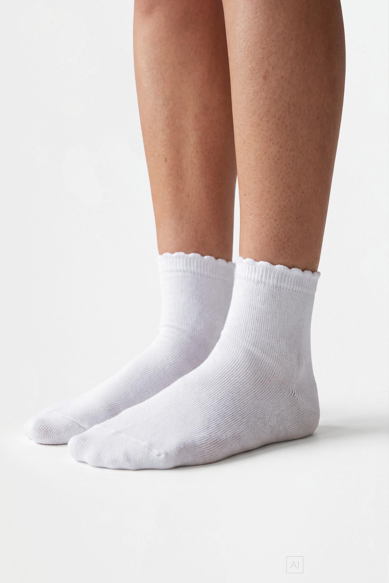 Ankle socks (7-pack) — WHITE/BLACK