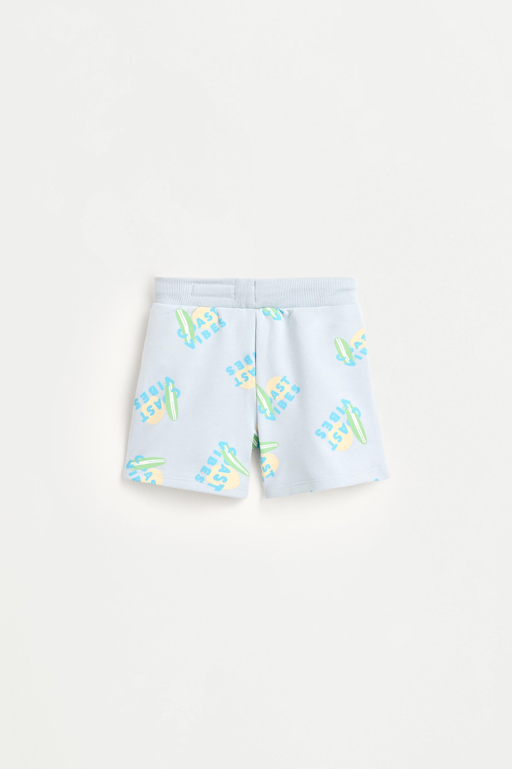 Printed Bermuda shorts — PASTEL BLUE