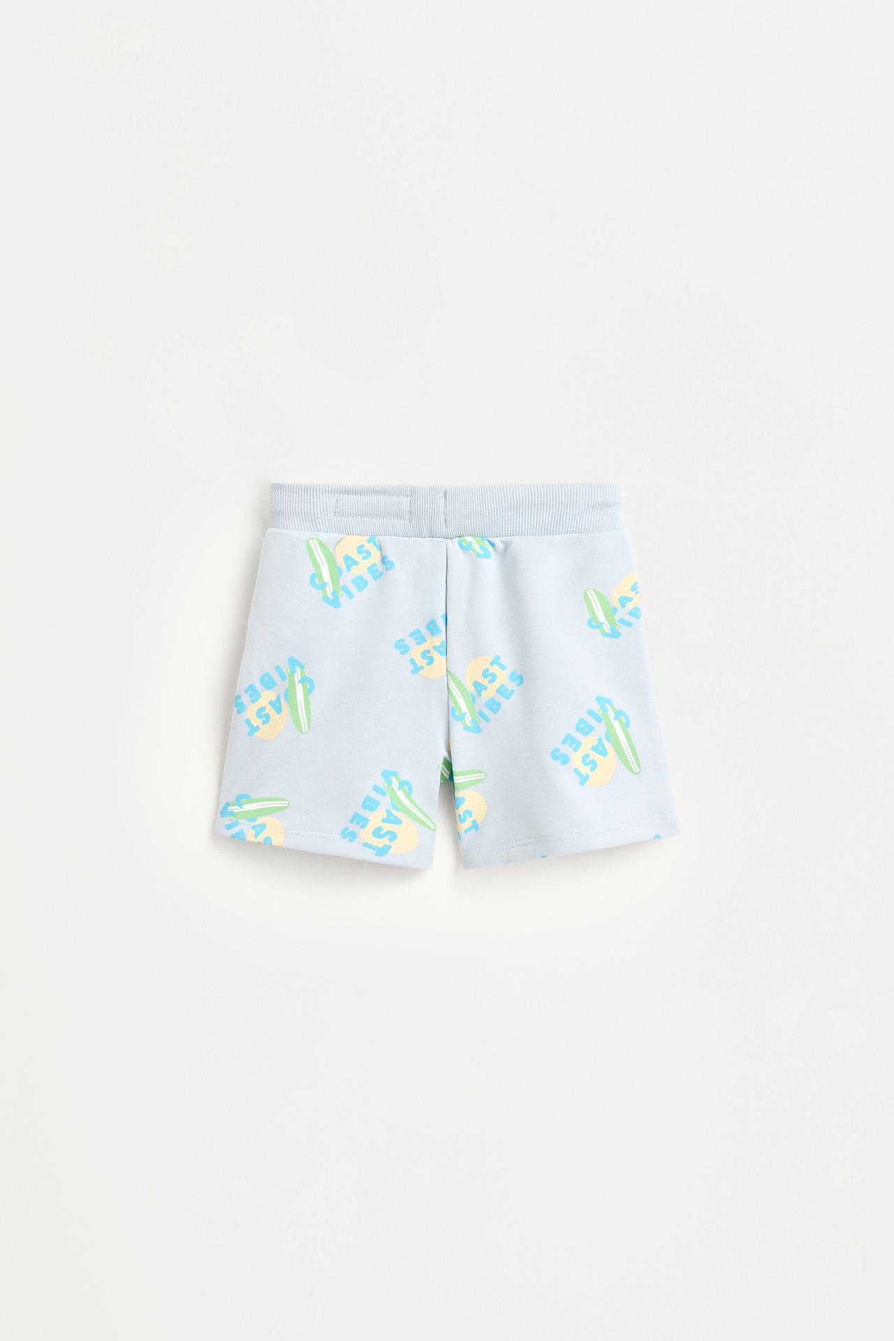Printed Bermuda shorts — PASTEL BLUE